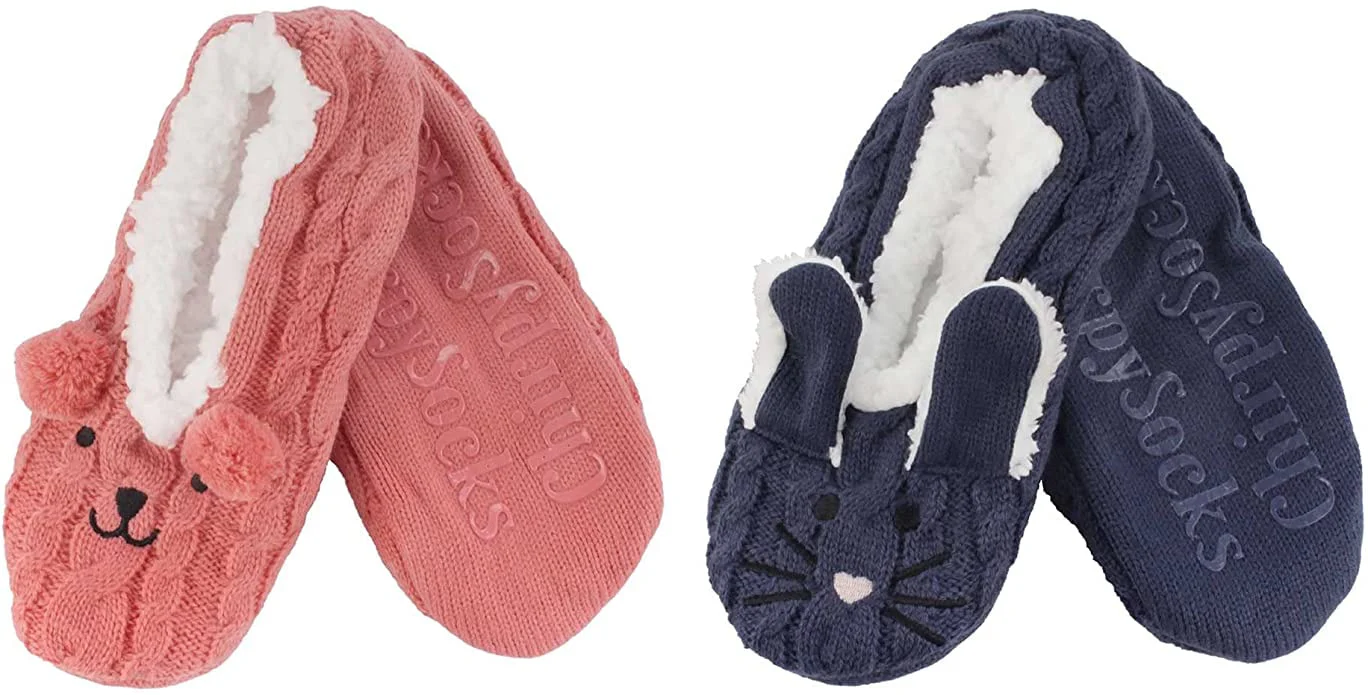 Fuzzy Animal Slippers: 2 Pairs - Image 4