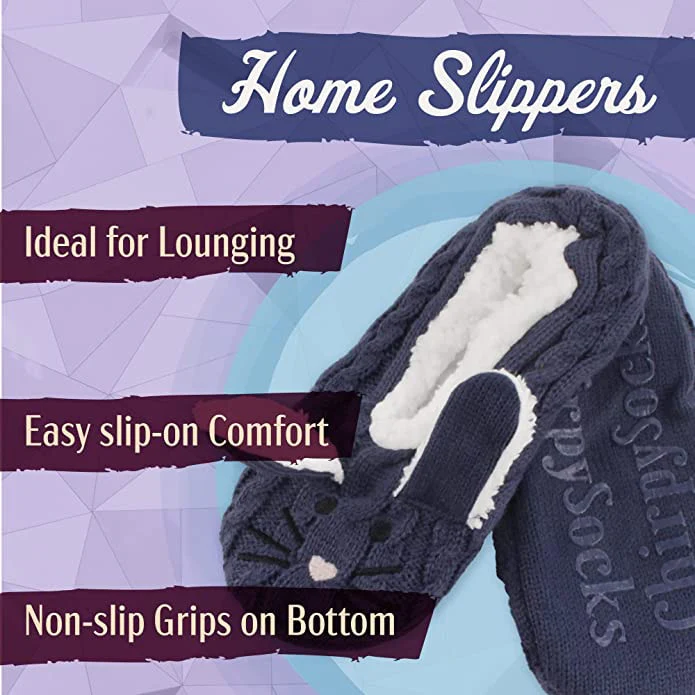Fuzzy Animal Slippers: 2 Pairs - Image 6
