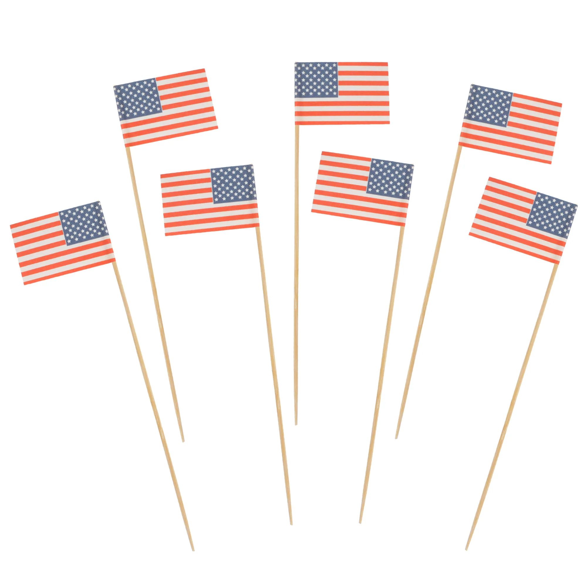 USA Flag Bamboo Food Picks - Image 9