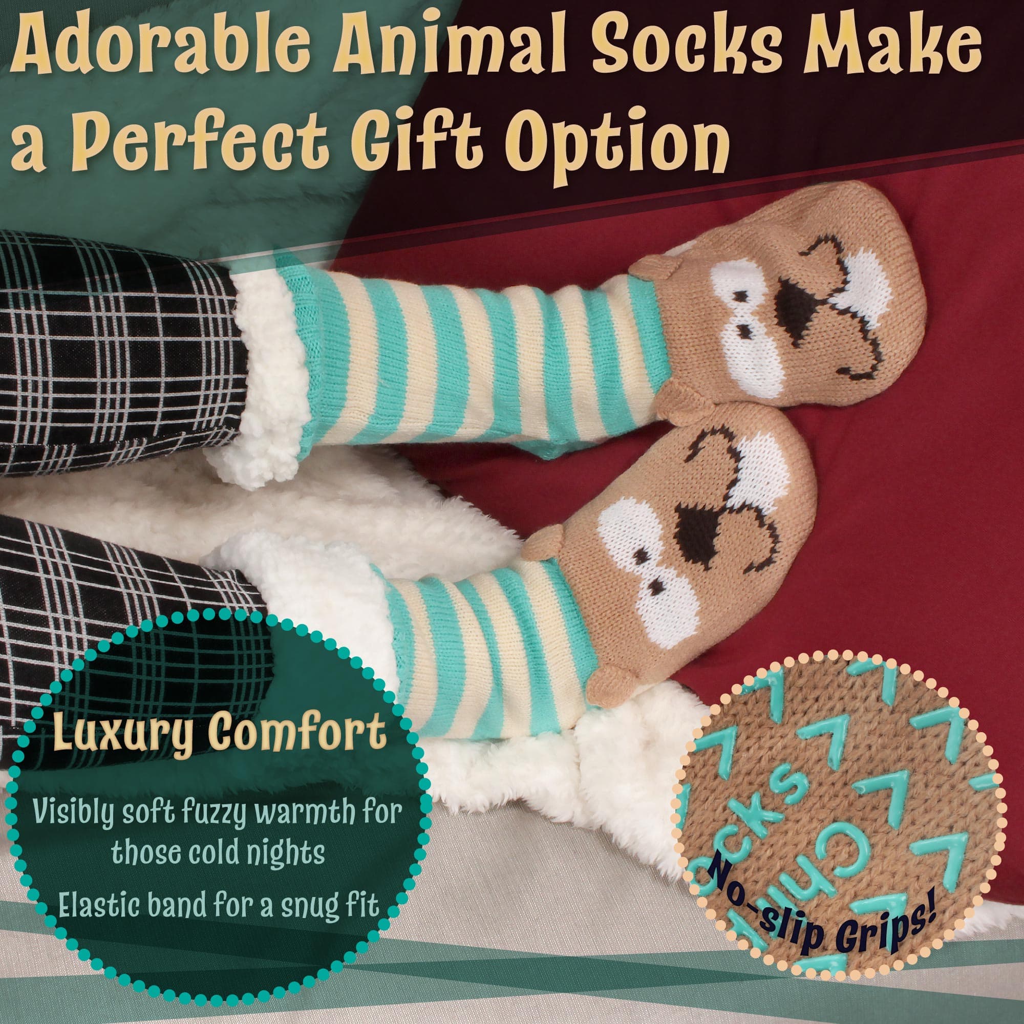Women's Thermal Fuzzy Animal Socks - Image 15