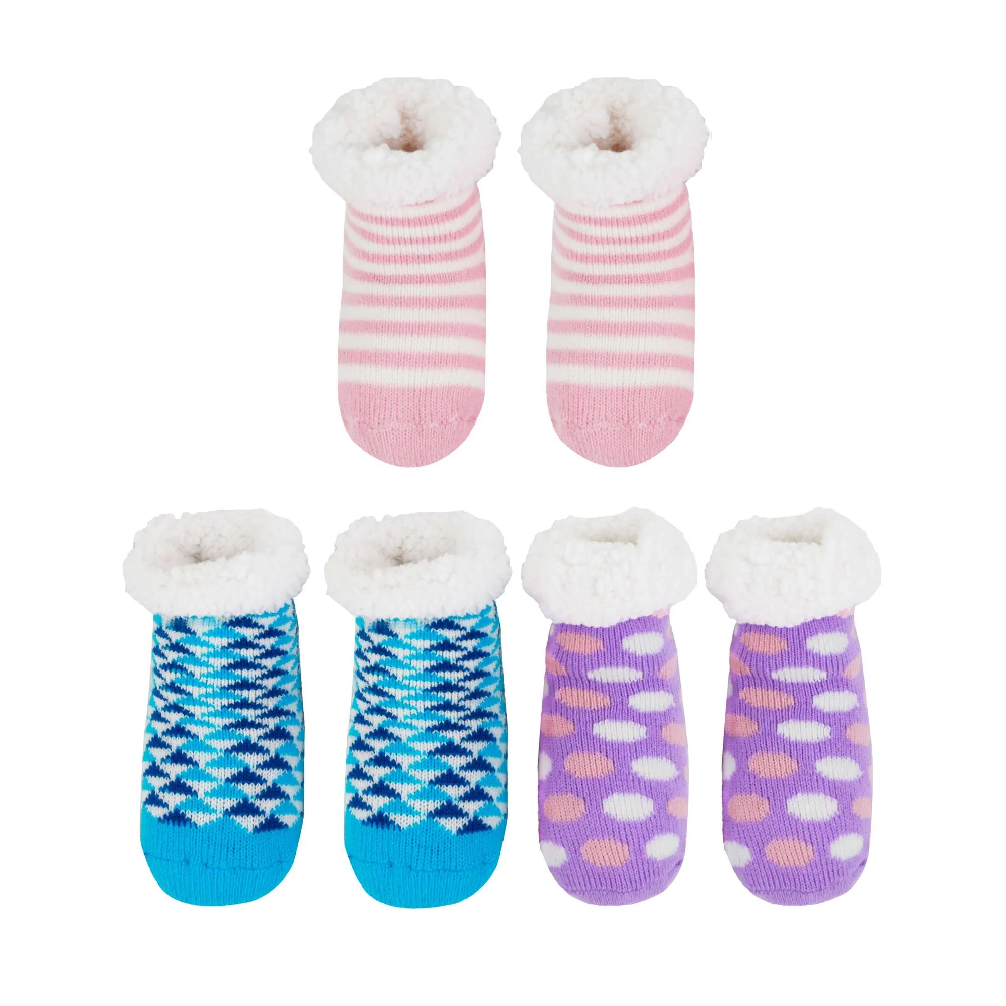 Baby Fleece-Lined Knitted Non-Slip Crew Socks - Image 10