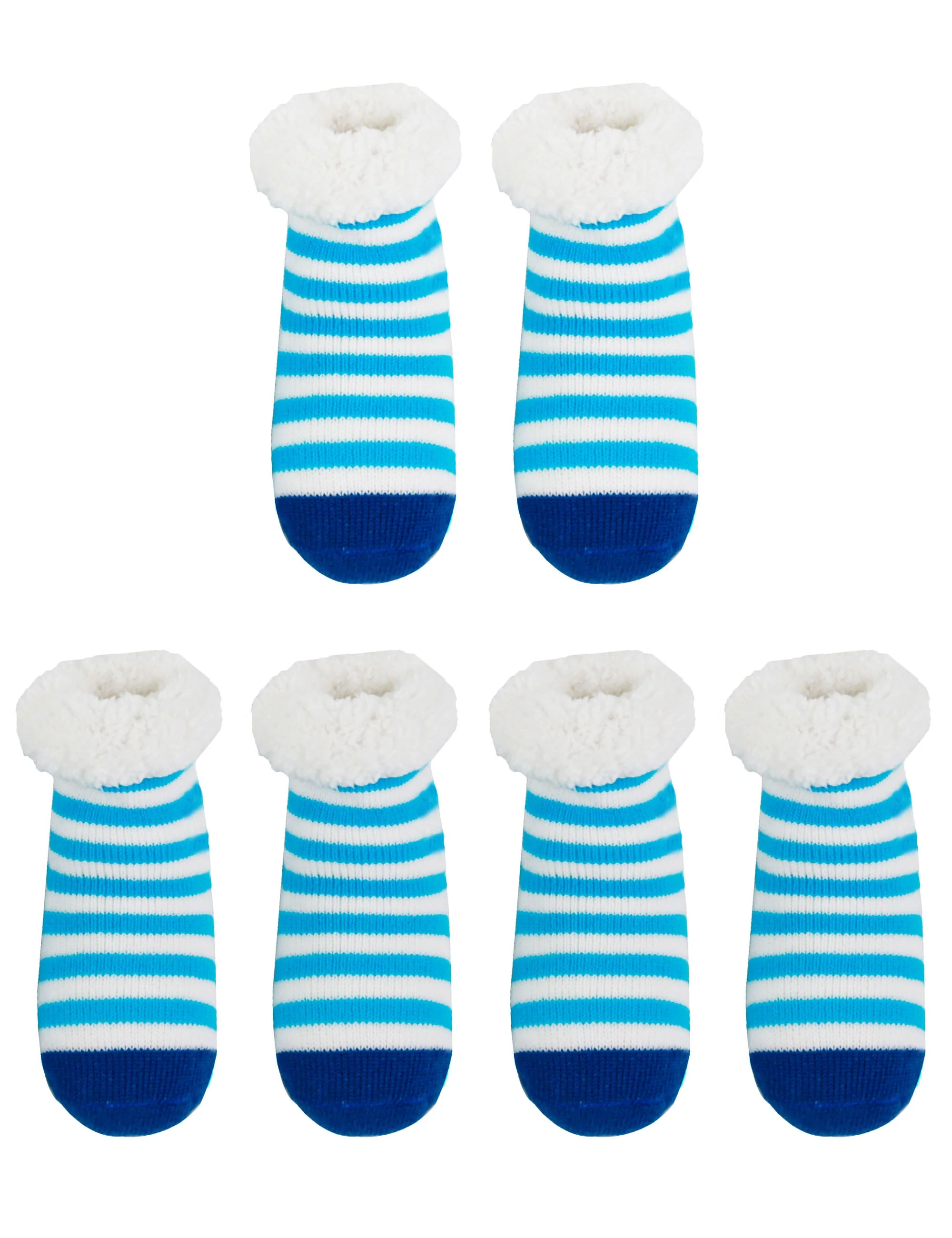 Baby Fleece-Lined Knitted Non-Slip Crew Socks - Image 12