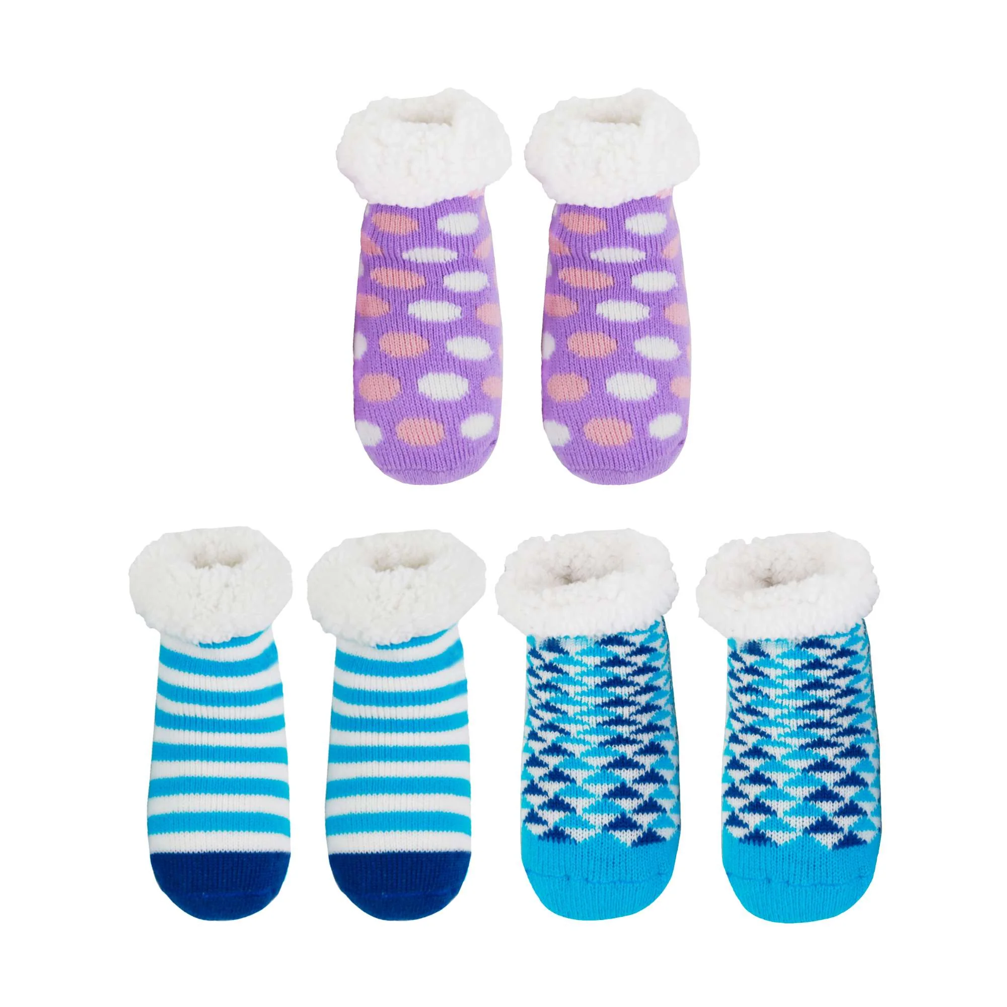 Baby Fleece-Lined Knitted Non-Slip Crew Socks - Image 5