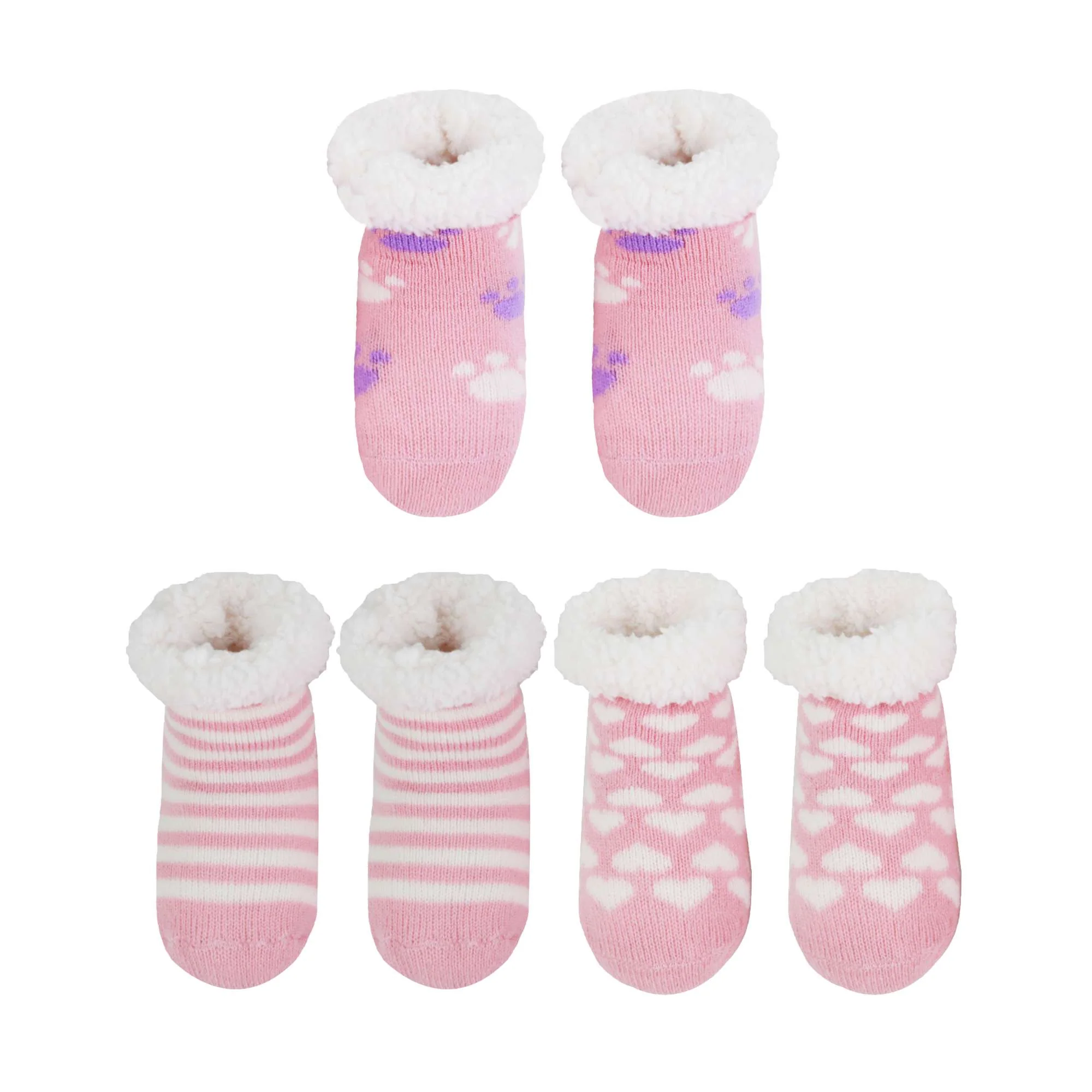 Baby Fleece-Lined Knitted Non-Slip Crew Socks - Image 6
