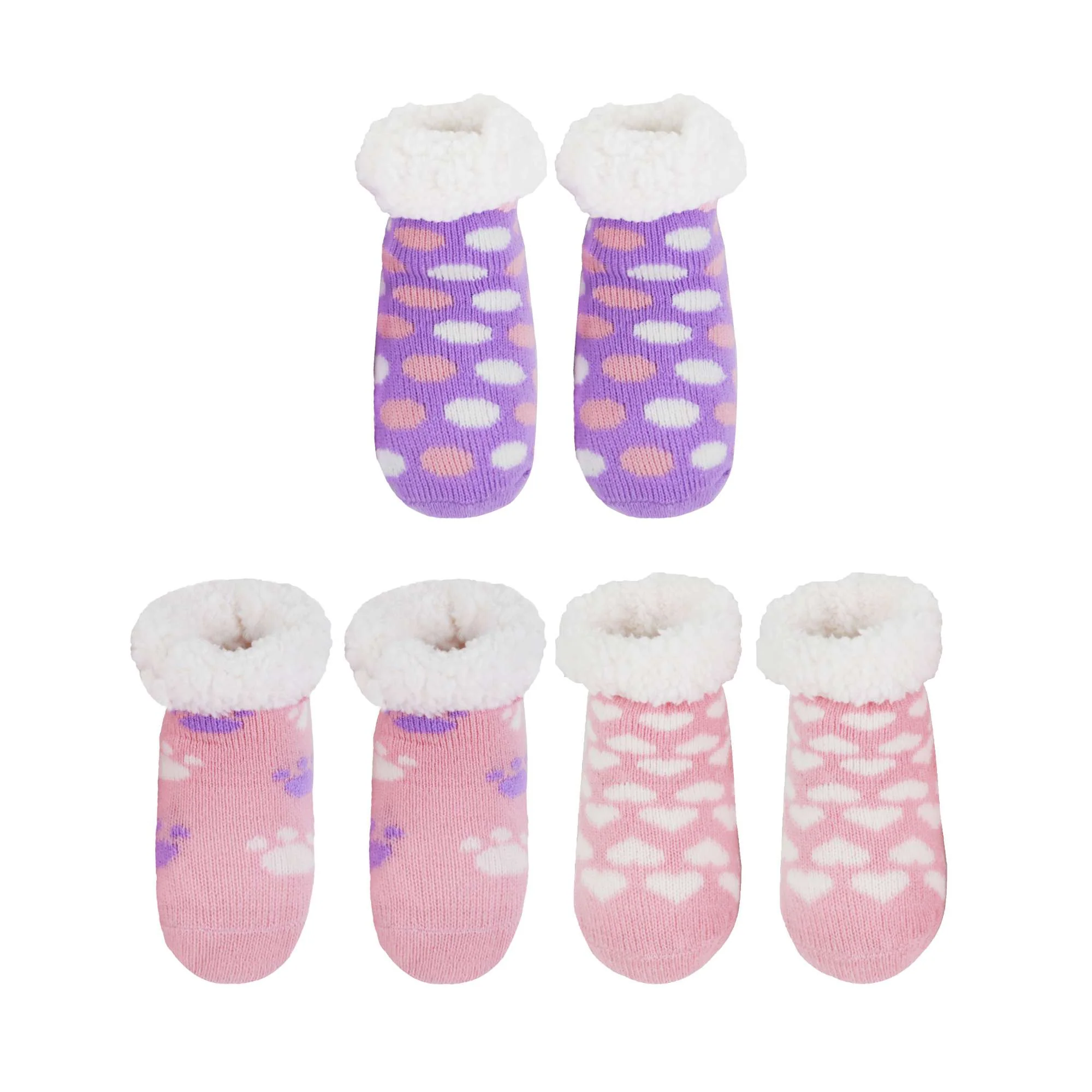 Baby Fleece-Lined Knitted Non-Slip Crew Socks - Image 9