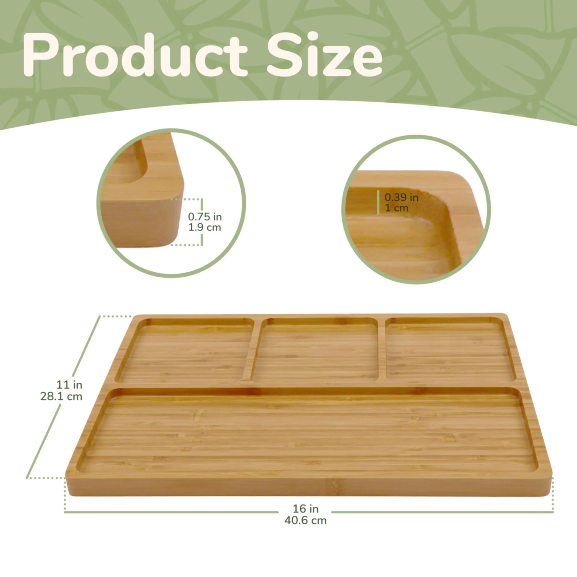 Bamboo Appetizer Party Tray - Image 3