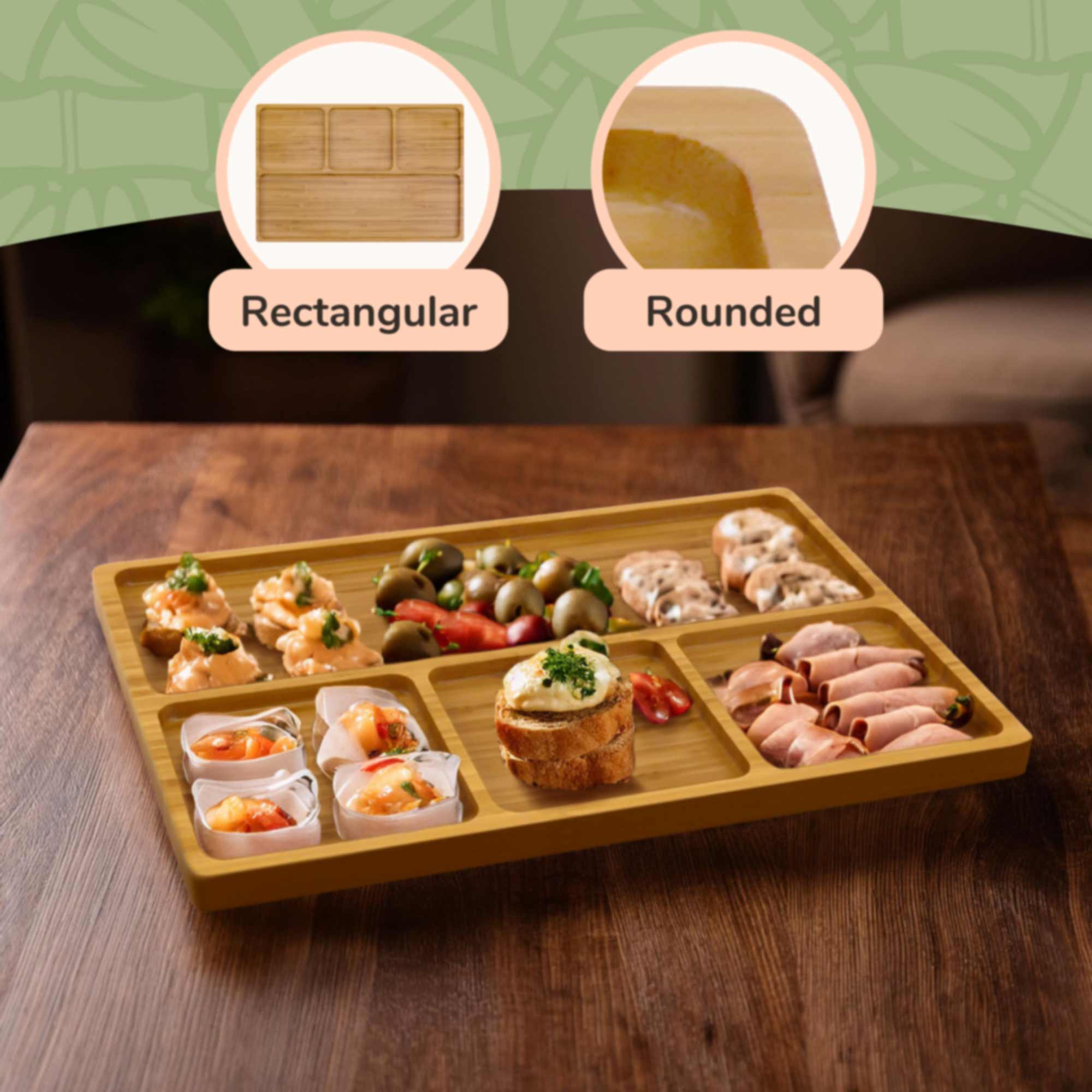 Bamboo Appetizer Party Tray - Image 4