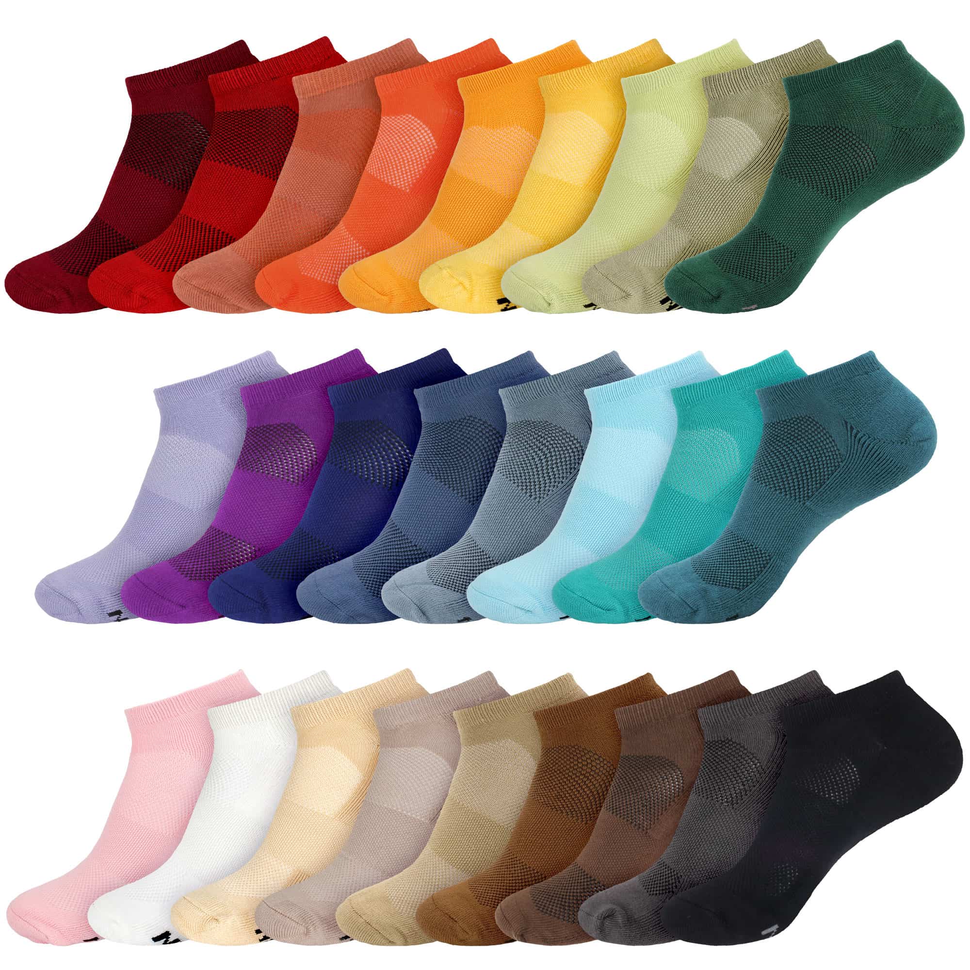 Unisex Bamboo Sports Ankle Socks: 4 Pairs