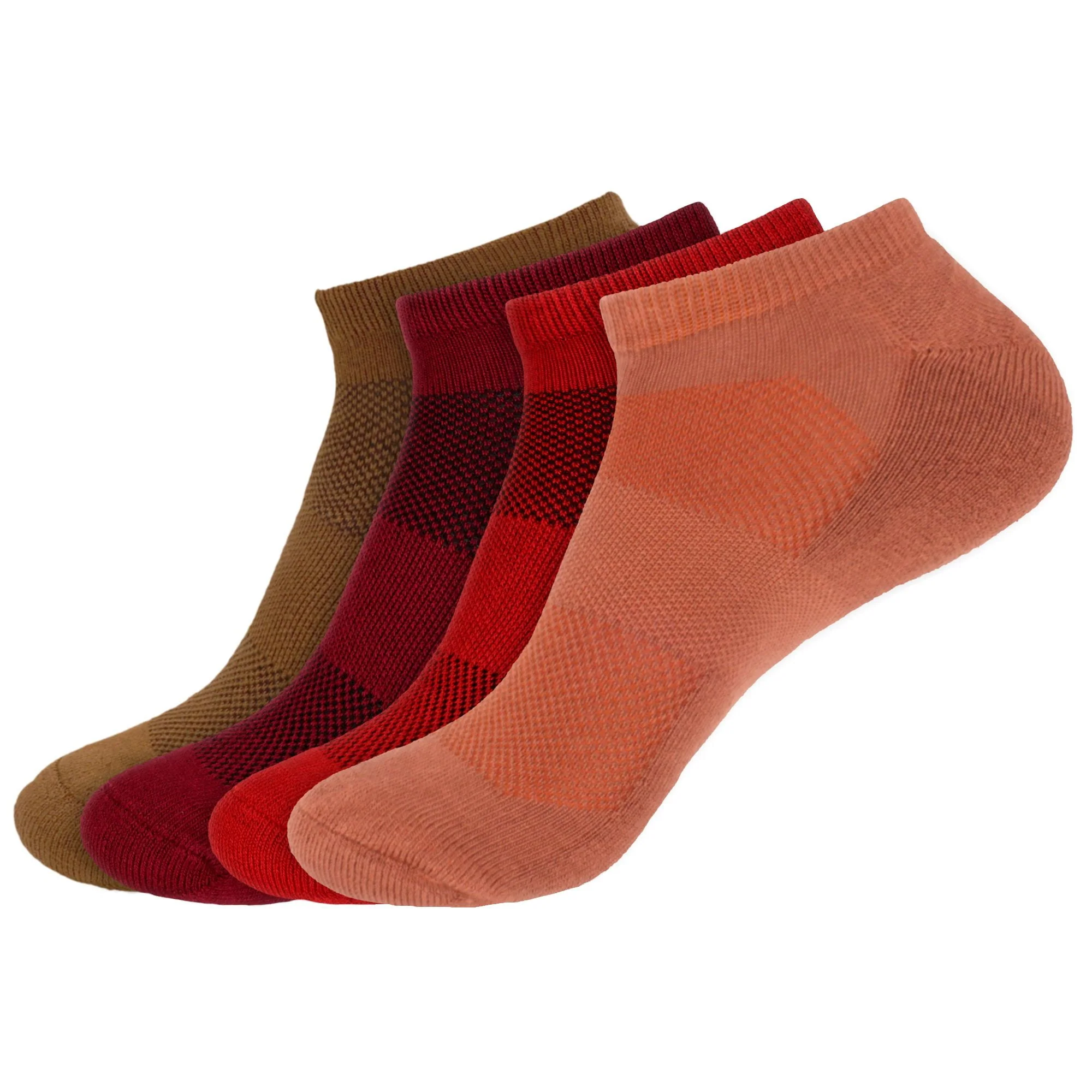 Unisex Bamboo Sports Ankle Socks: 4 Pairs - Image 43