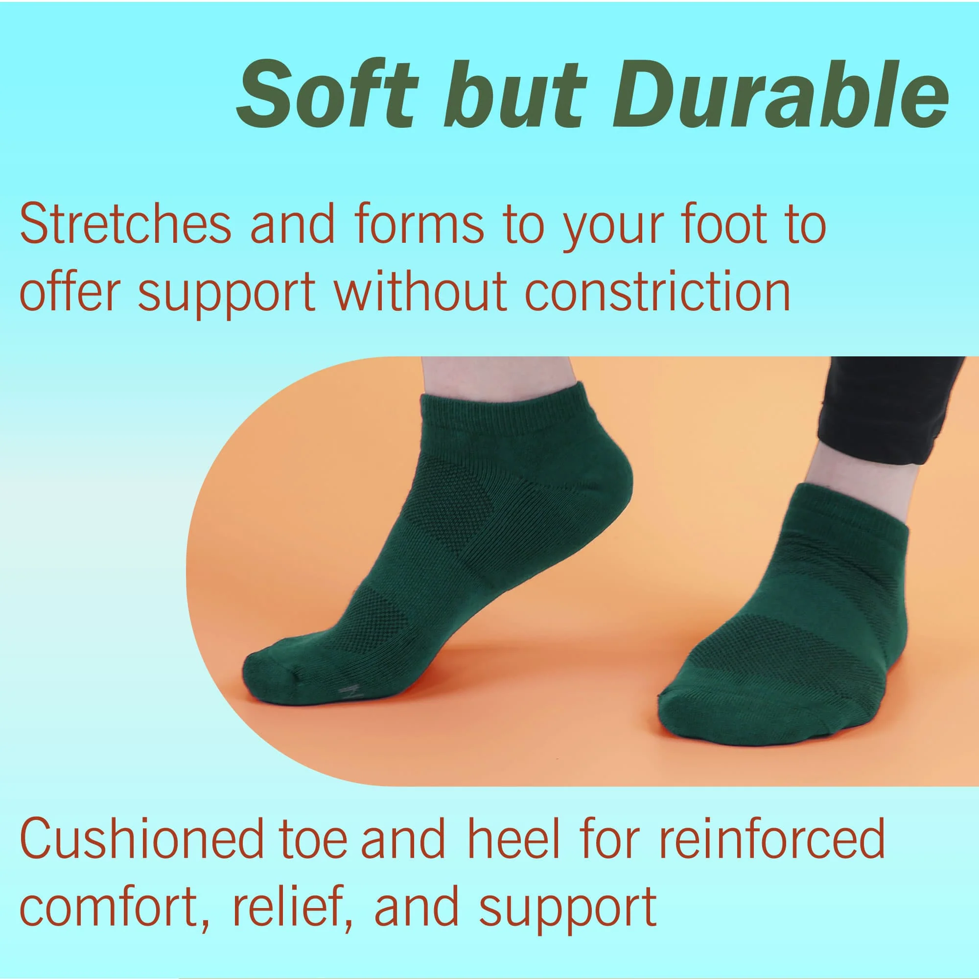 Unisex Bamboo Sports Ankle Socks: 4 Pairs - Image 5