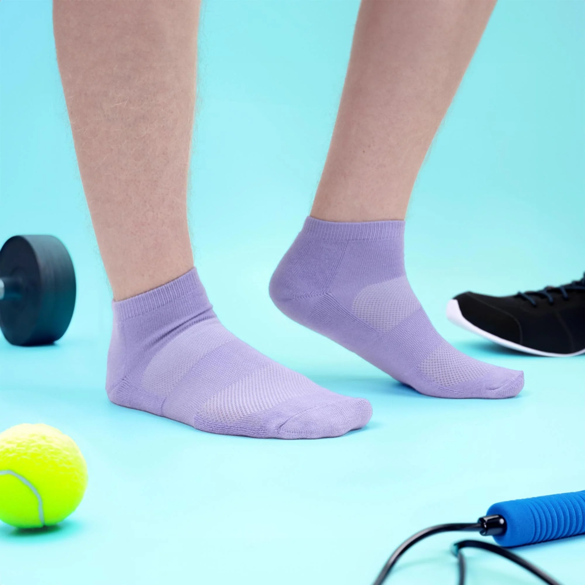 Unisex Quarter Bamboo Athletic Socks: 4 Pairs - Image 11
