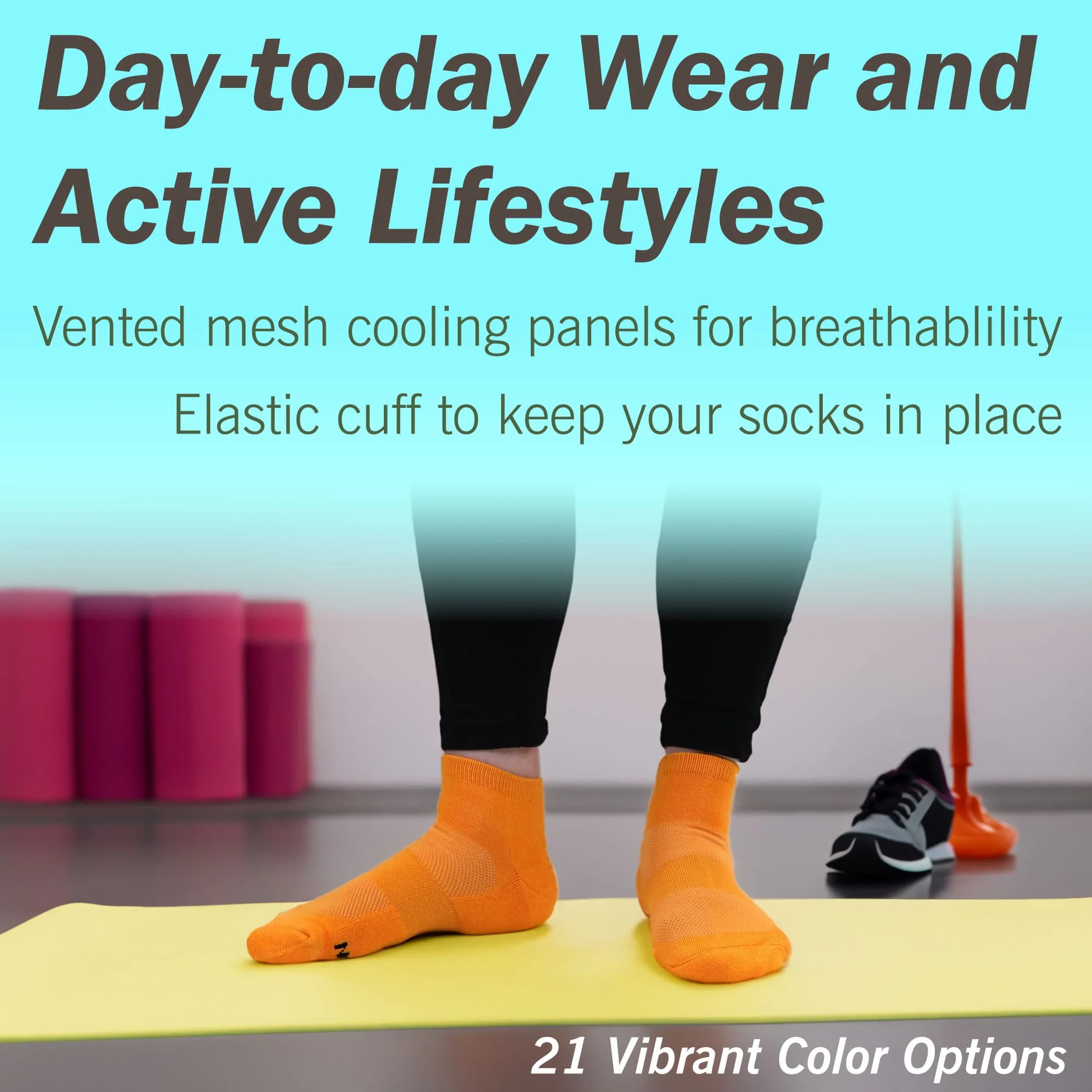 Unisex Quarter Bamboo Athletic Socks: 4 Pairs - Image 5