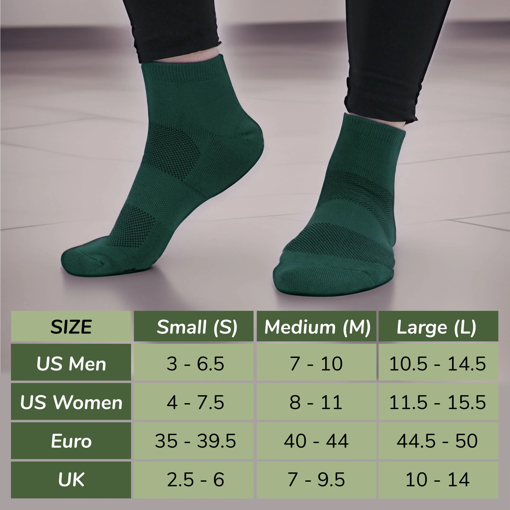 Unisex Quarter Bamboo Athletic Socks: 4 Pairs - Image 6