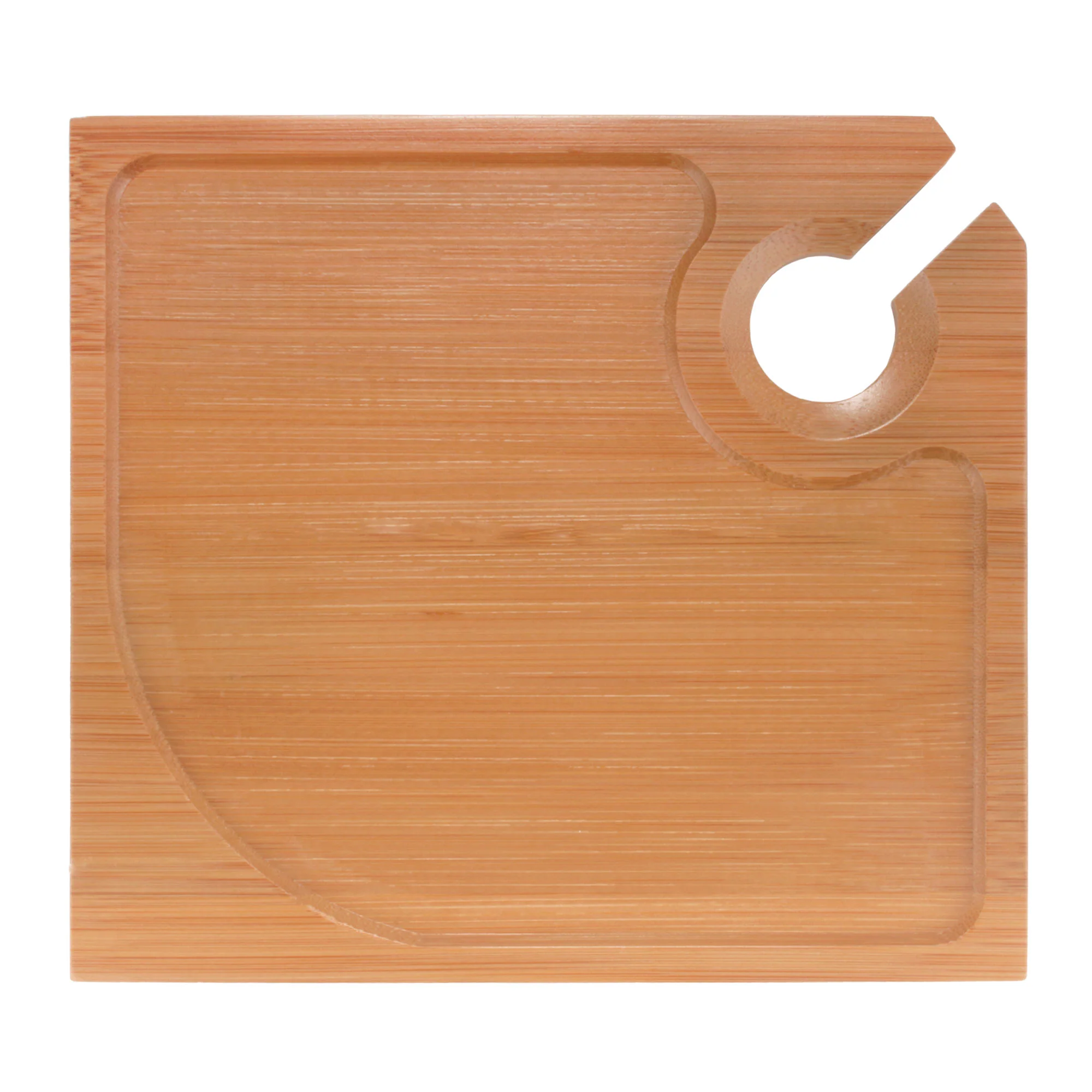 Bamboo Appetizer Plates with Wine Glass Holder - Image 9