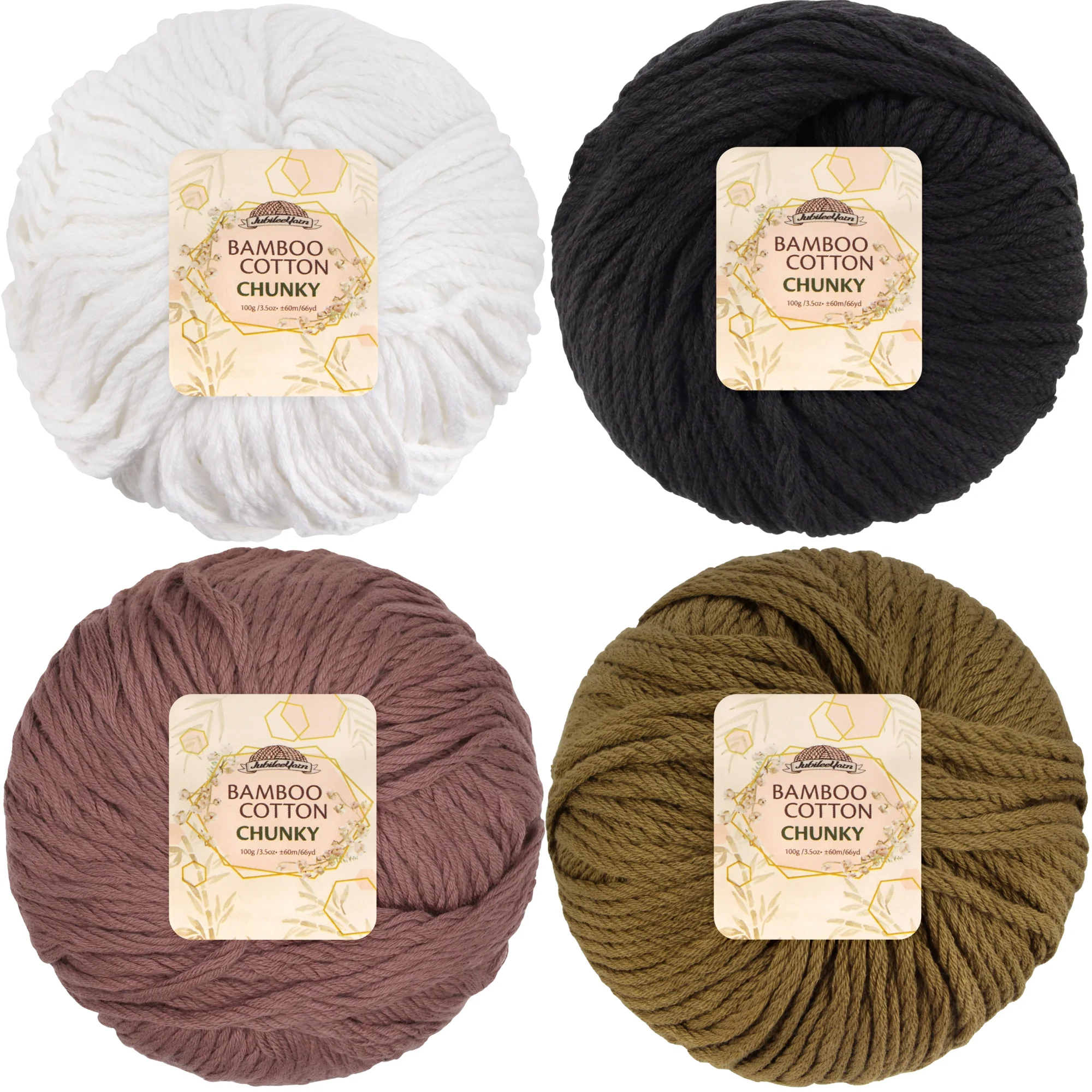 Bamboo Cotton Chunky Yarn: 4 Ball Packs - Image 55