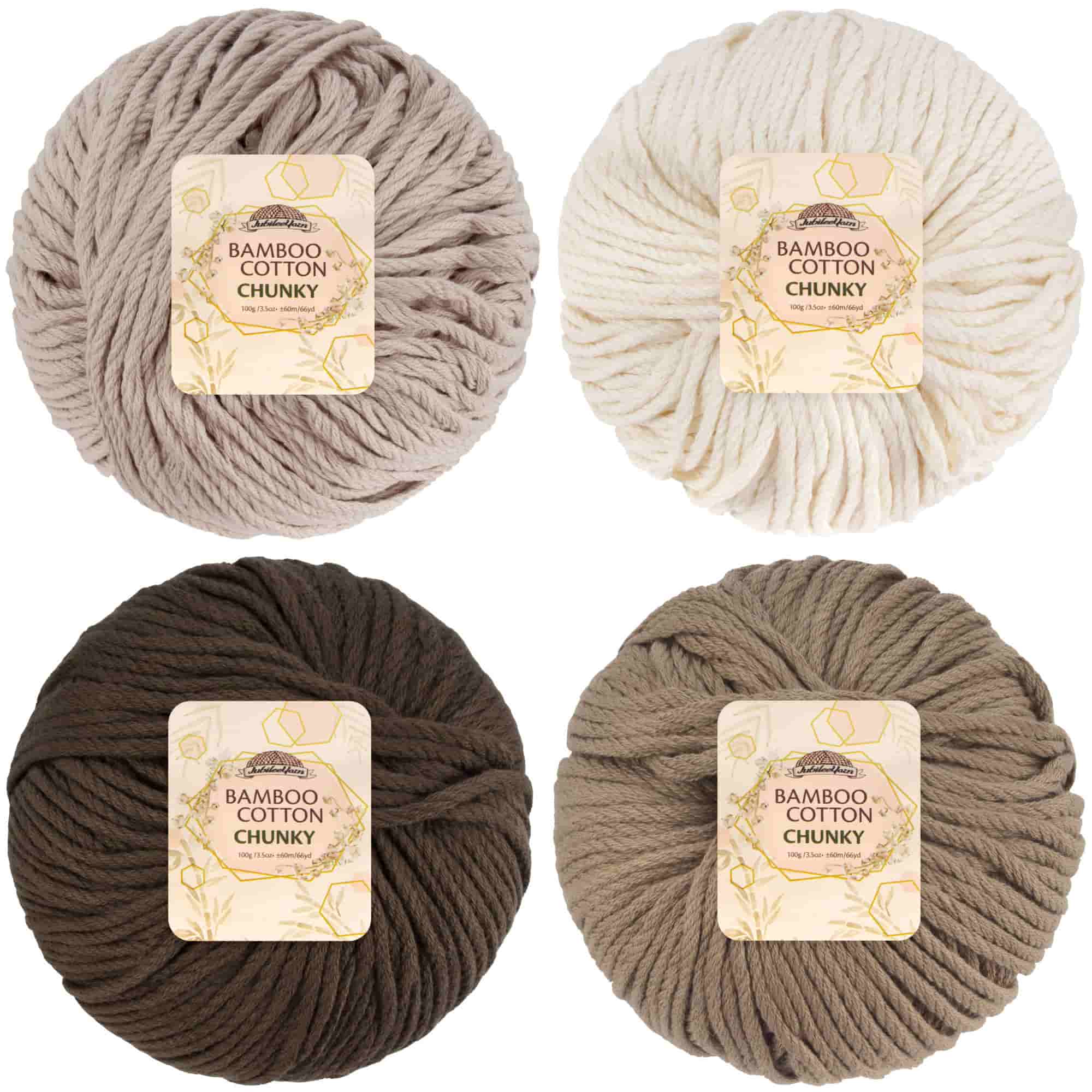 Bamboo Cotton Chunky Yarn: 4 Ball Packs - Image 63