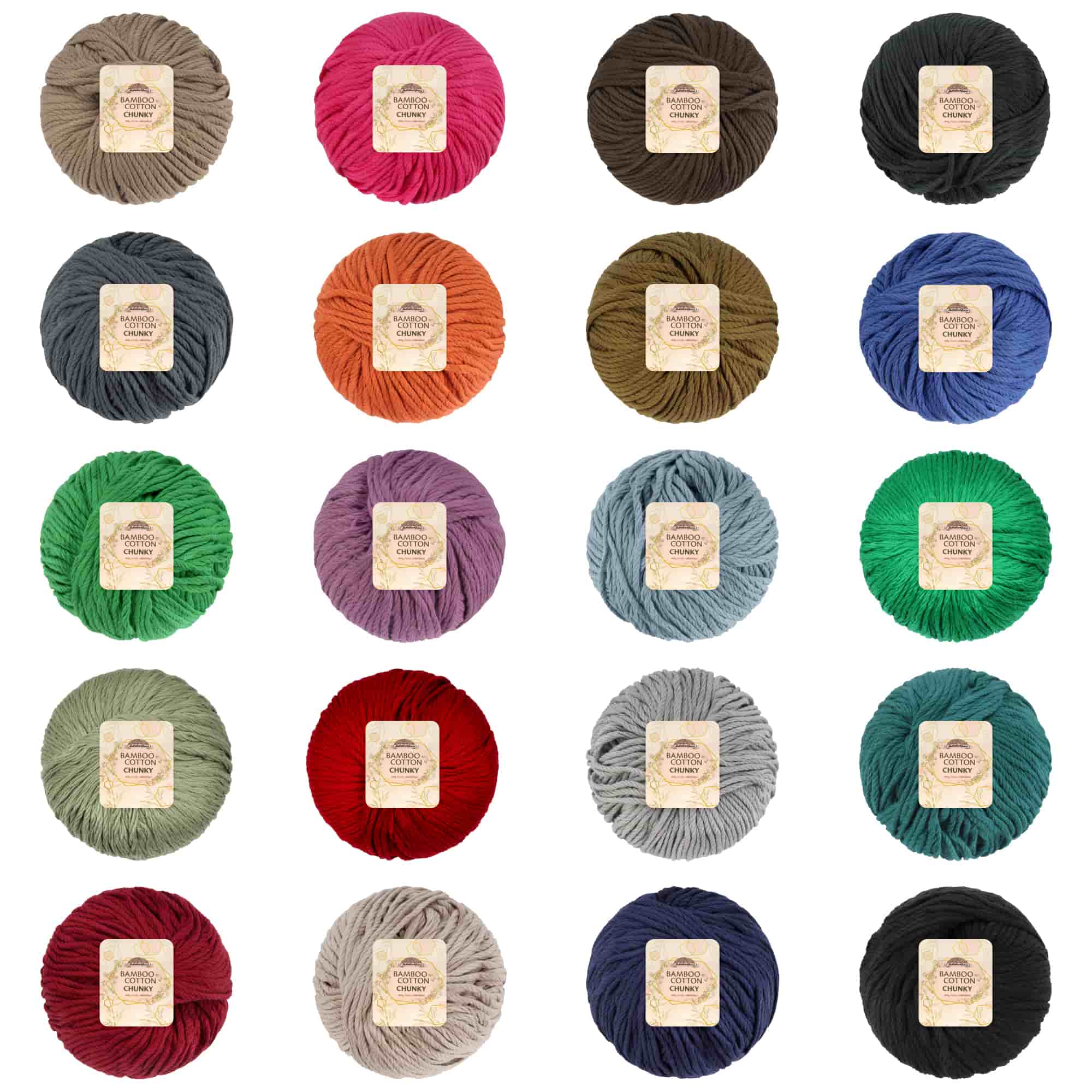 Bamboo Cotton Chunky Yarn: 4 Ball Packs - Image 75