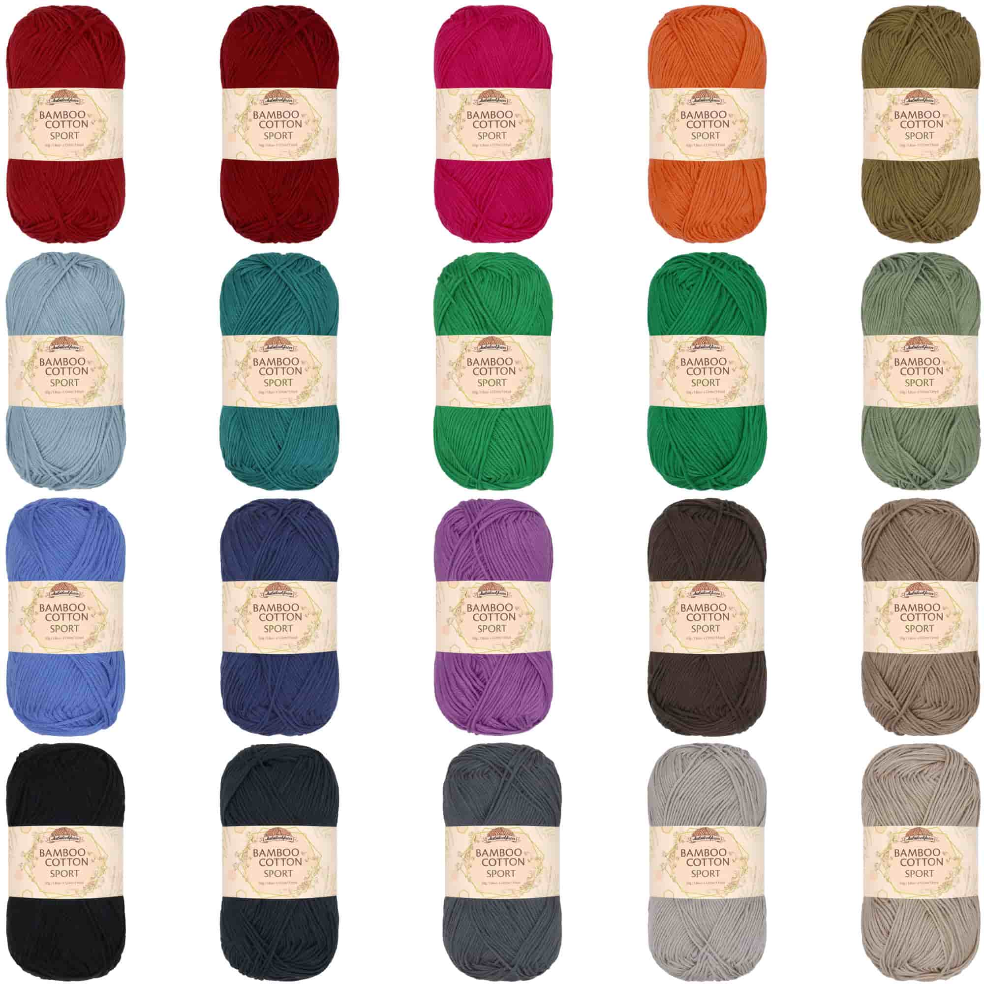 Bamboo Cotton Sport Yarn: Bulk Packs - Image 59