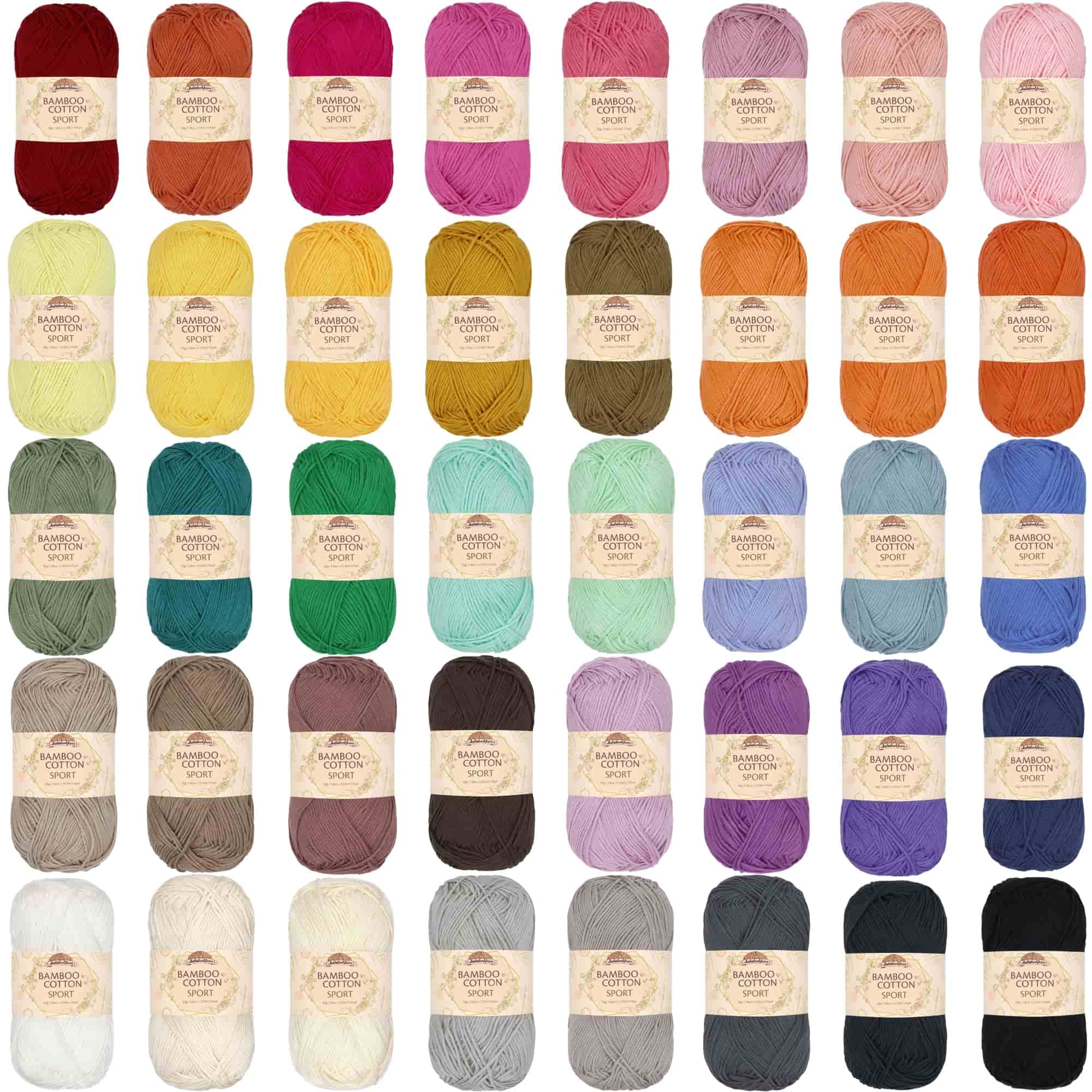 Bamboo Cotton Sport Yarn: Bulk Packs - Image 60