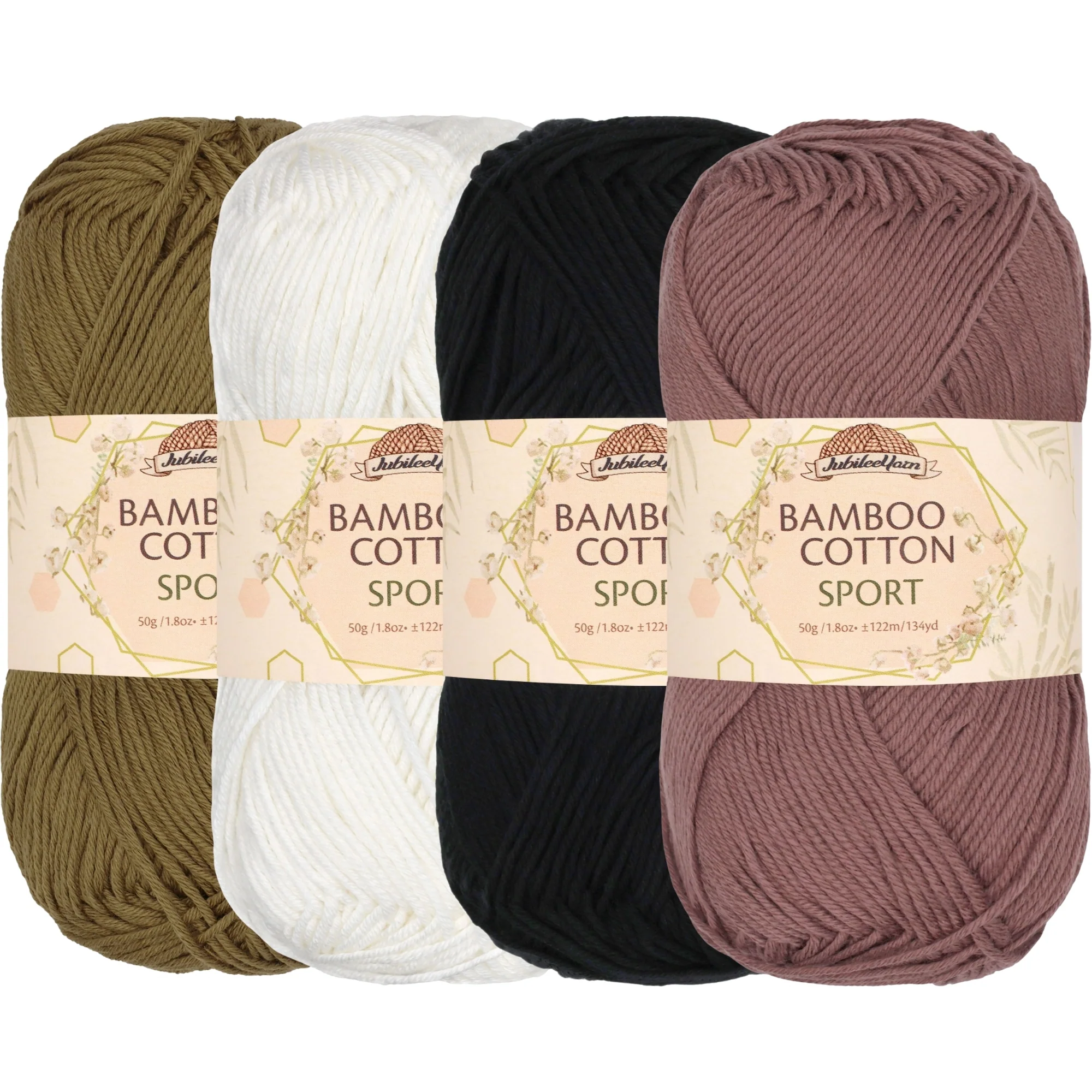 Bamboo Cotton Sport Yarn: 4 Skein Packs - Image 58