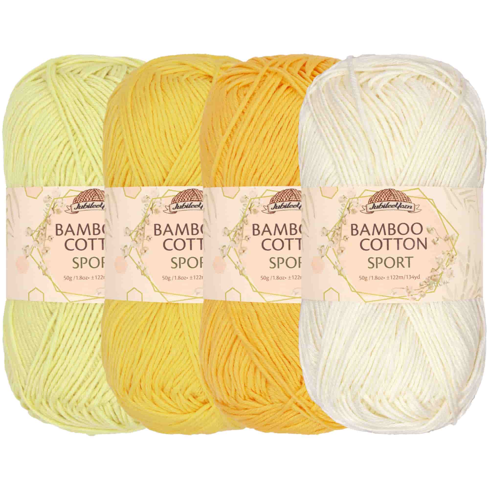 Bamboo Cotton Sport Yarn: 4 Skein Packs - Image 60