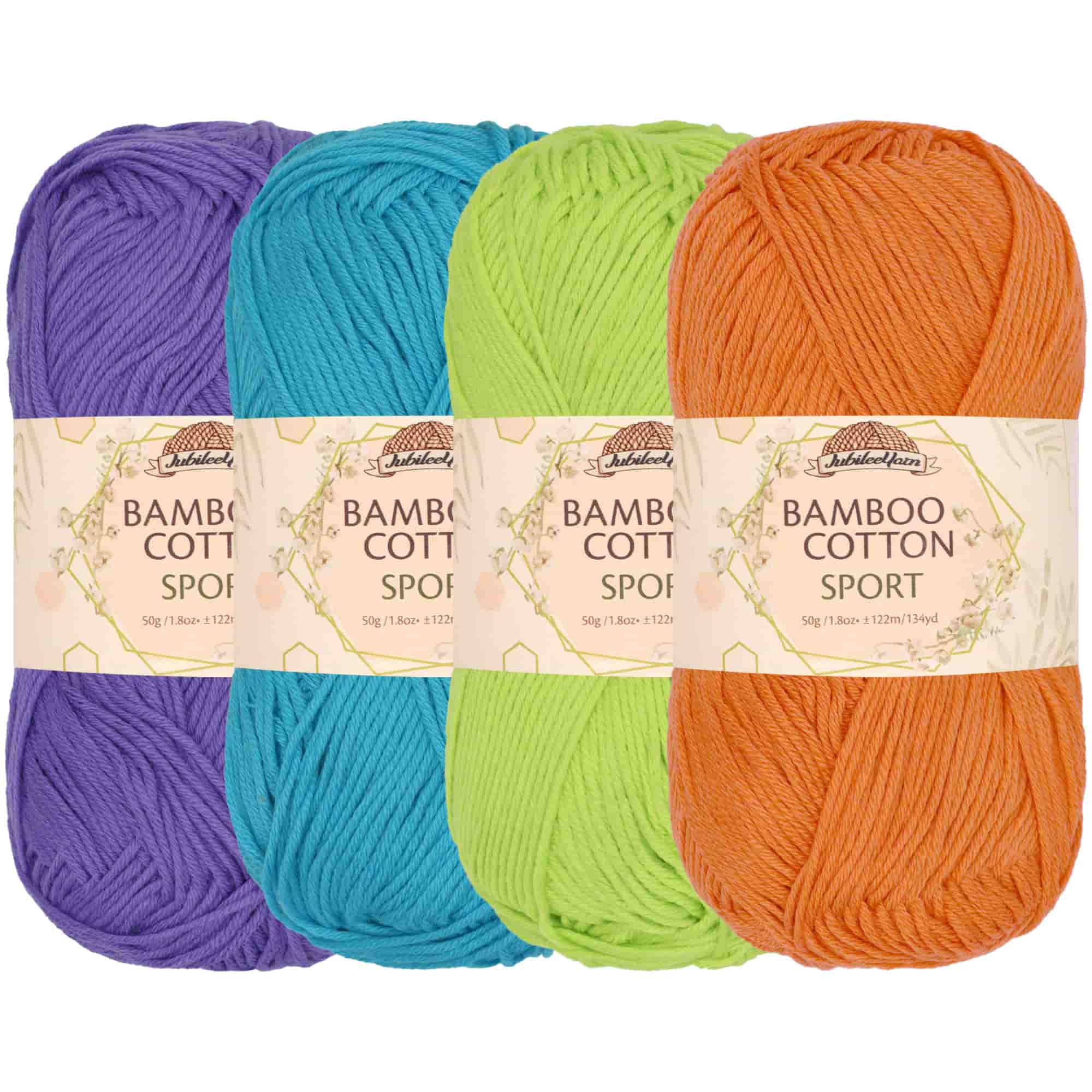Bamboo Cotton Sport Yarn: 4 Skein Packs - Image 61