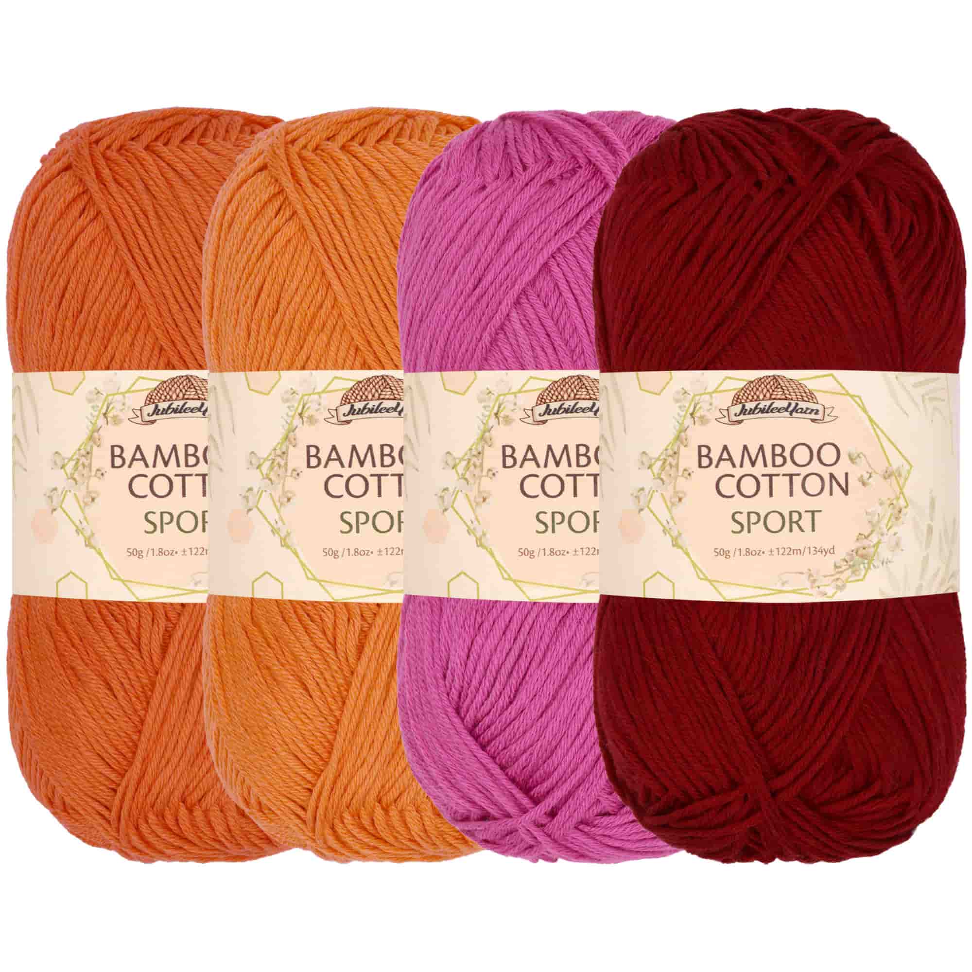 Bamboo Cotton Sport Yarn: 4 Skein Packs - Image 62
