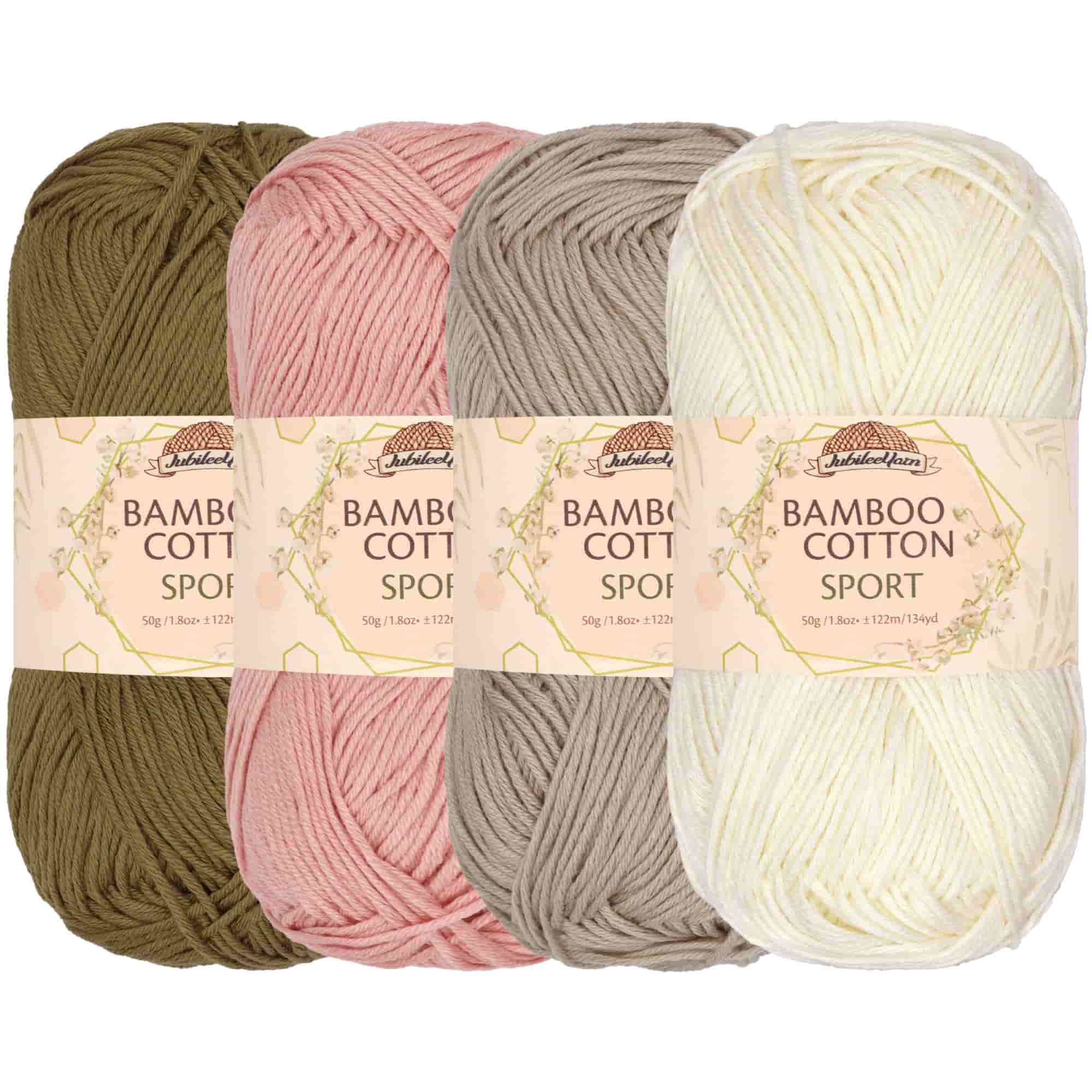 Bamboo Cotton Sport Yarn: 4 Skein Packs - Image 63