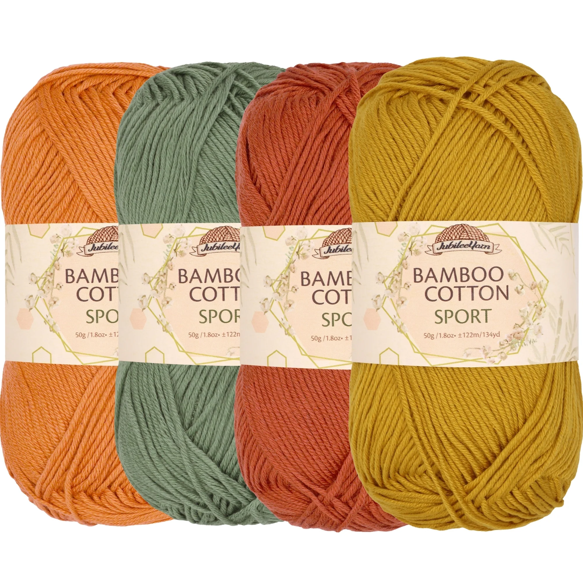 Bamboo Cotton Sport Yarn: 4 Skein Packs - Image 65