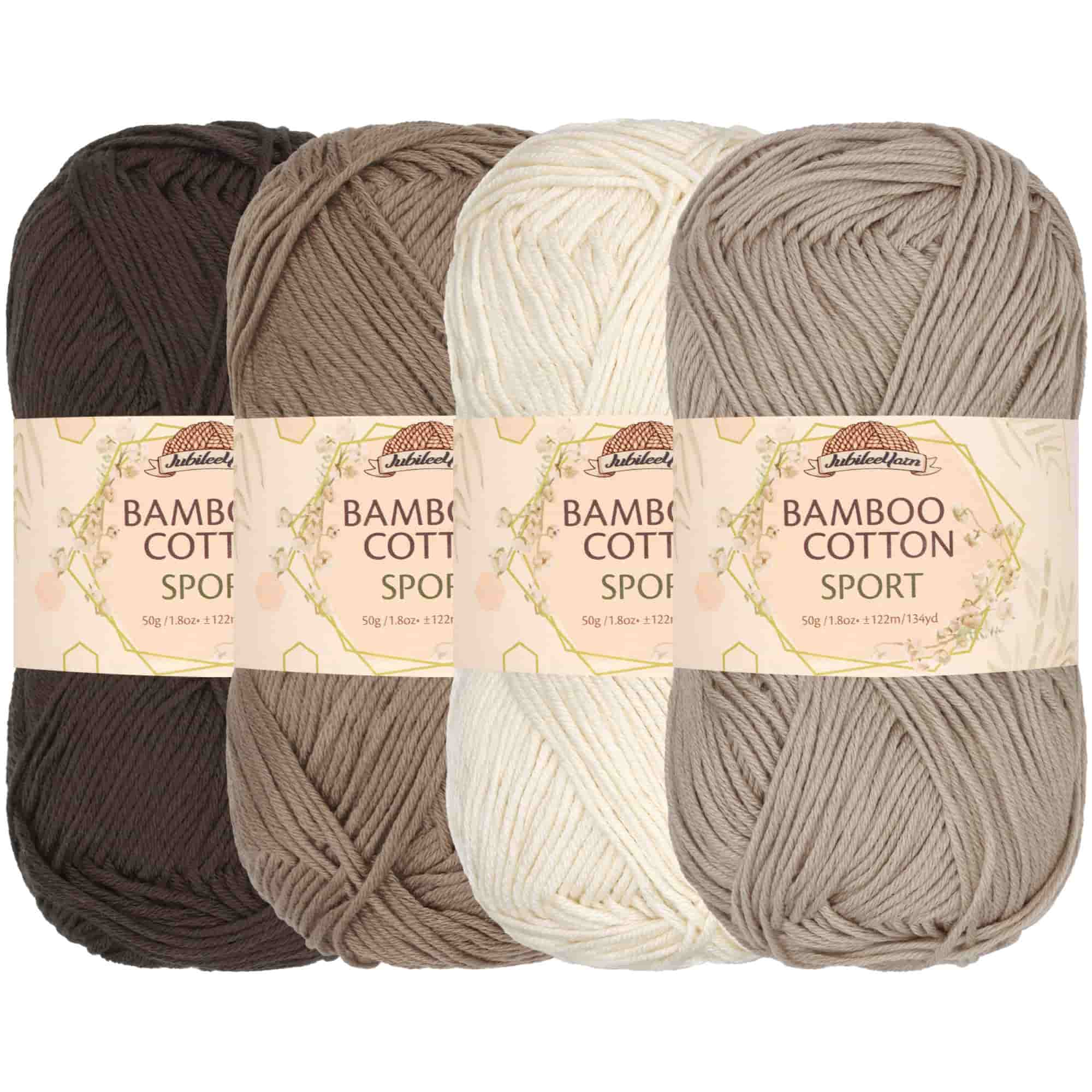 Bamboo Cotton Sport Yarn: 4 Skein Packs - Image 67