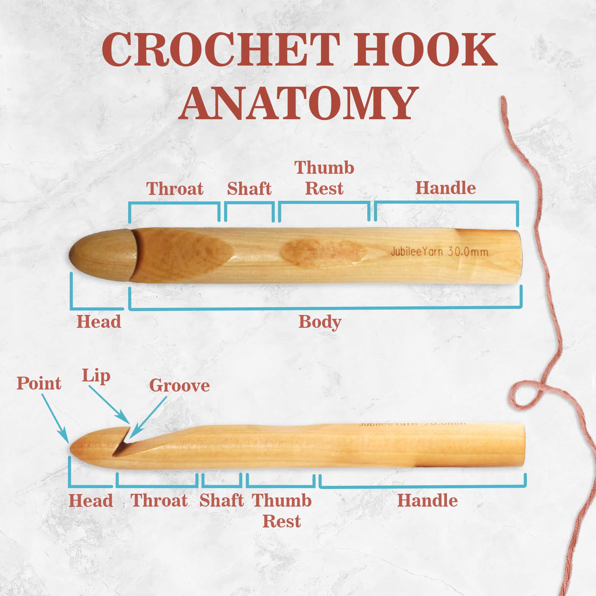 11pc Bamboo Crochet Hooks Set - Image 6