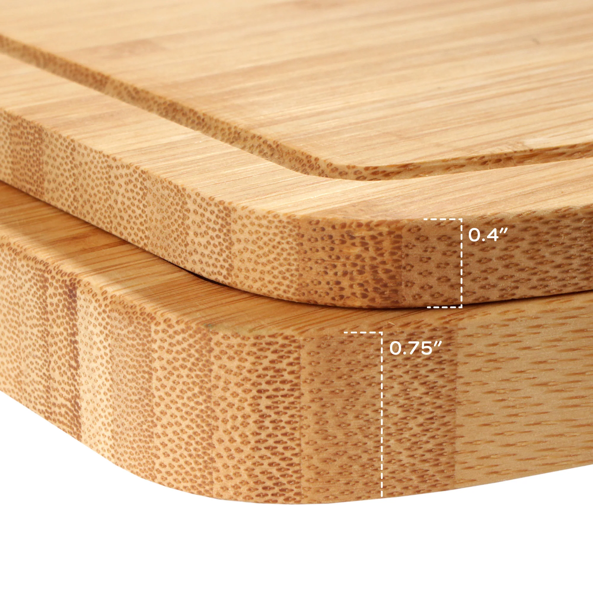 Vertical Cut Bamboo Cutting Board with Hanging Hole 11.75" x 8.63" x 0.40"/0.75" - Image 11