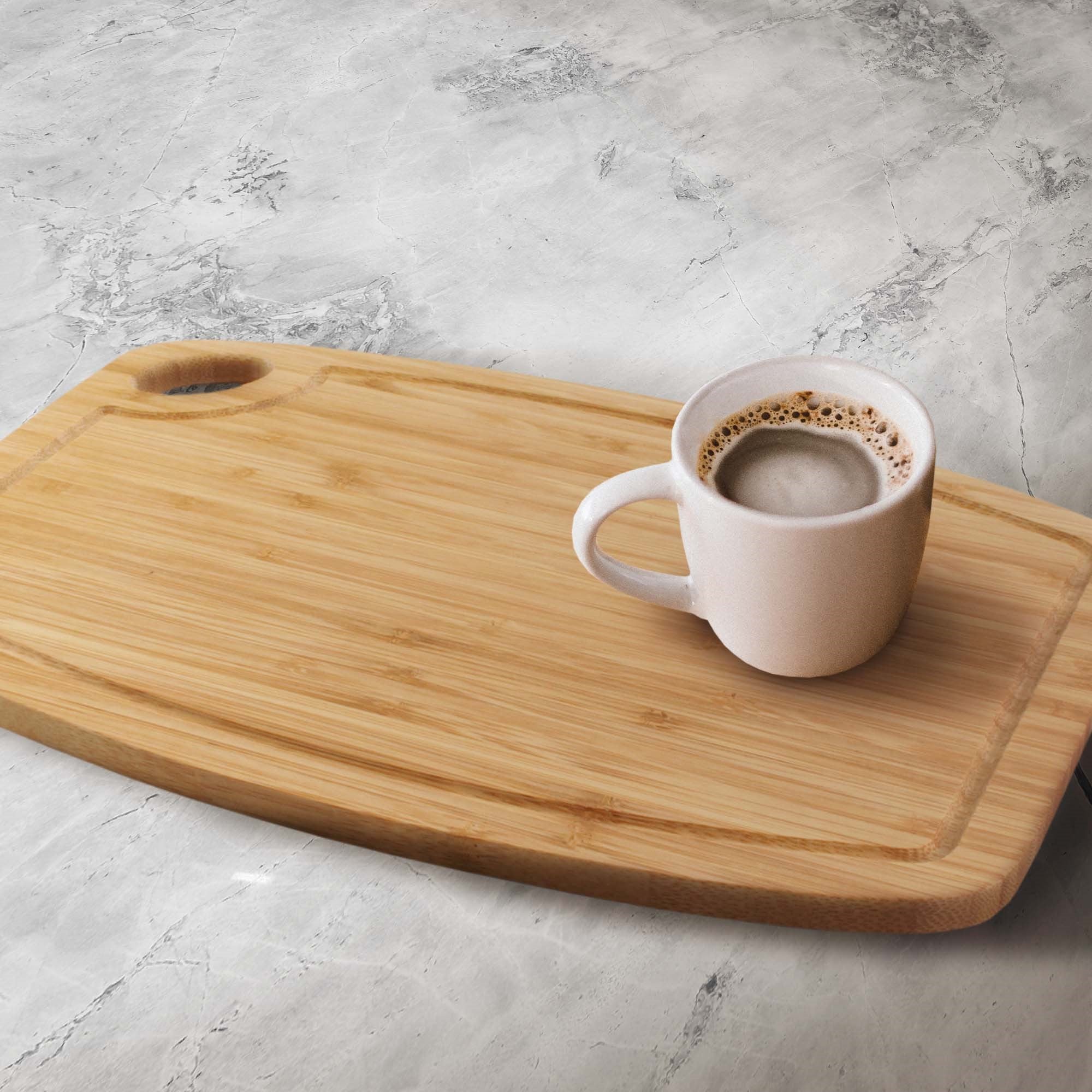 Vertical Cut Bamboo Cutting Board with Hanging Hole 11.75" x 8.63" x 0.40"/0.75" - Image 6