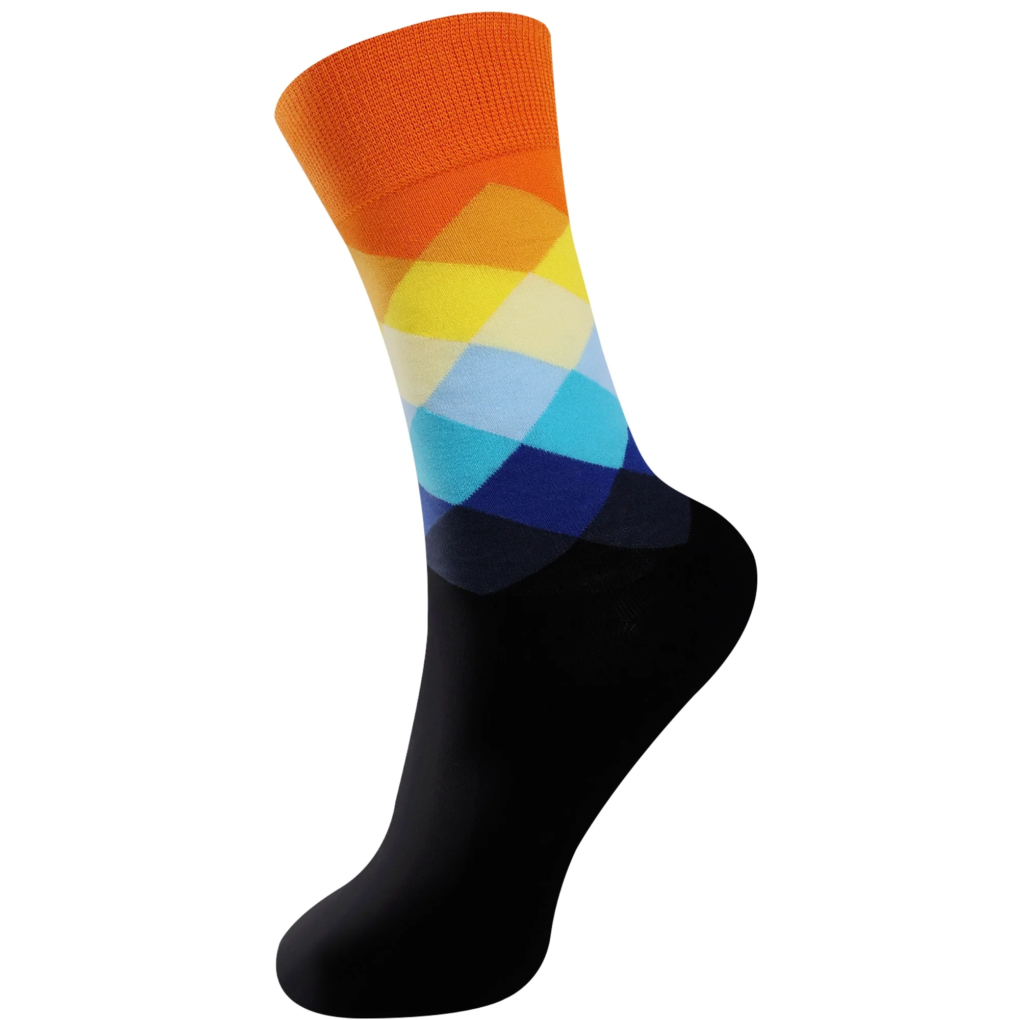 Unisex Bamboo Rayon Diamond Trails Crew Socks - Image 10