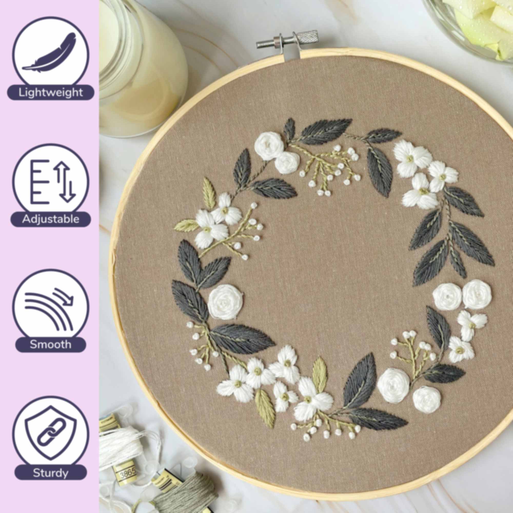 Bamboo Embroidery Hoops Set - Image 6