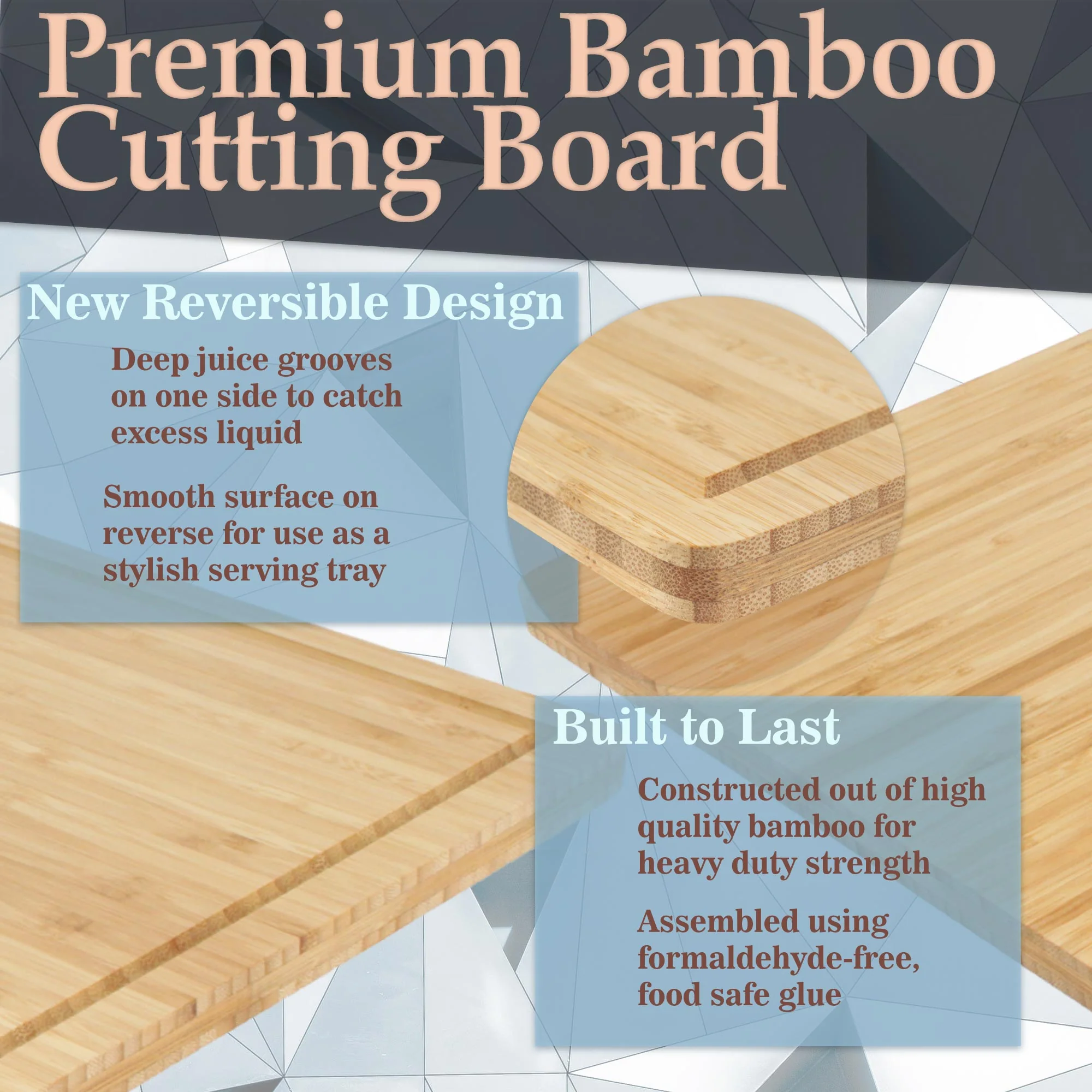 Bamboo Grooved Cutting 16.85" x 11.75" x 0.5"/0.6" - Image 5