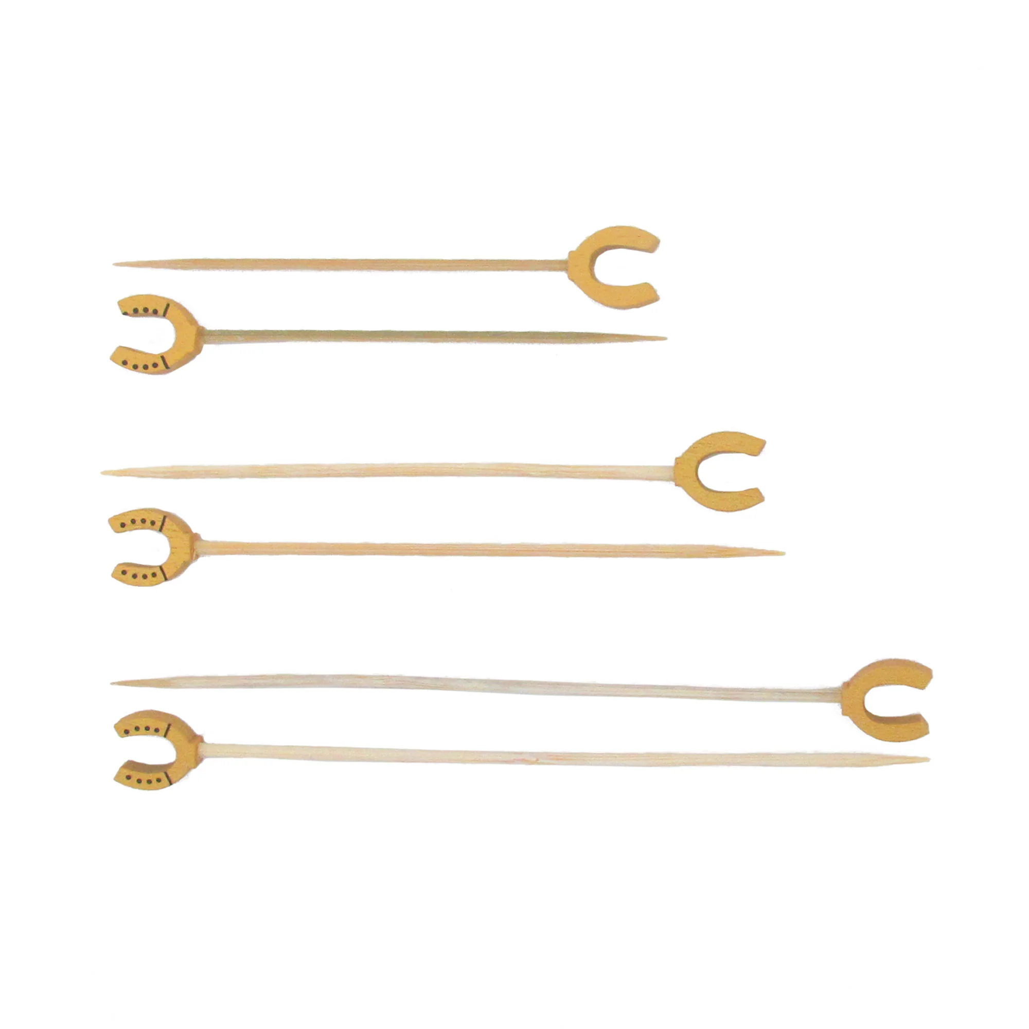 Lucky Golden Horseshoe Bamboo Food Picks - Image 5