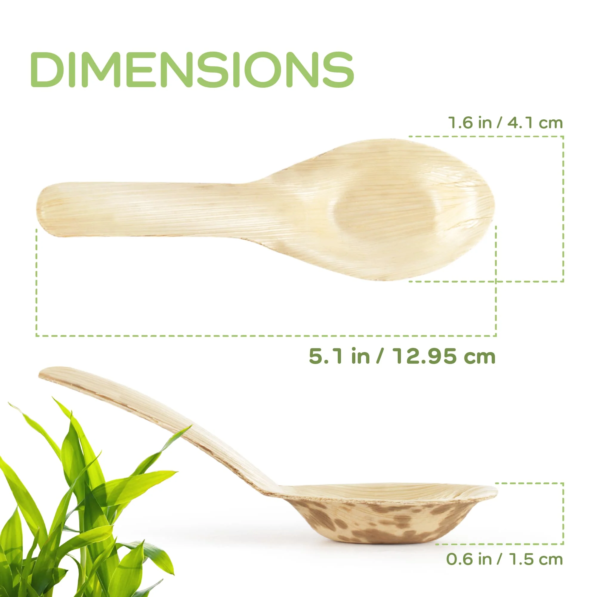 Bamboo Leaf Chinese Soup Spoon - Image 4