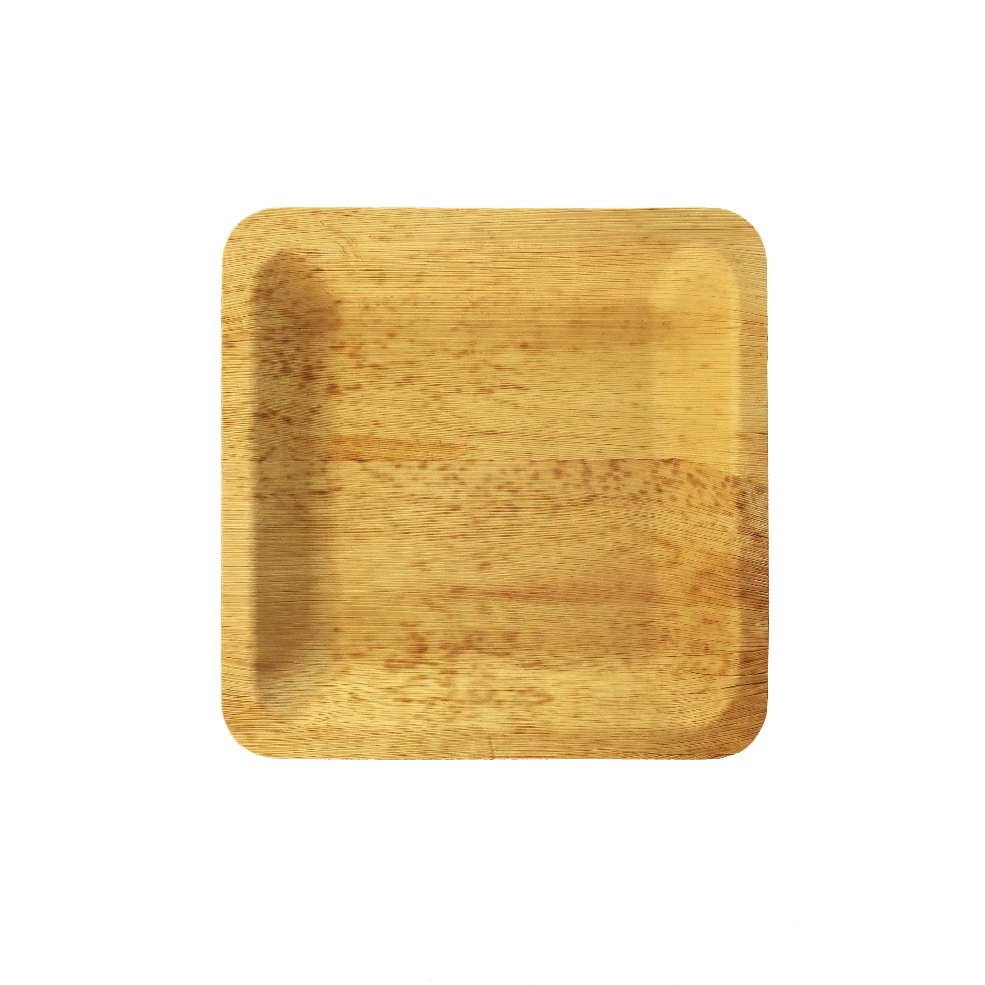 Disposable Square Bamboo Leaf Plates - Image 5