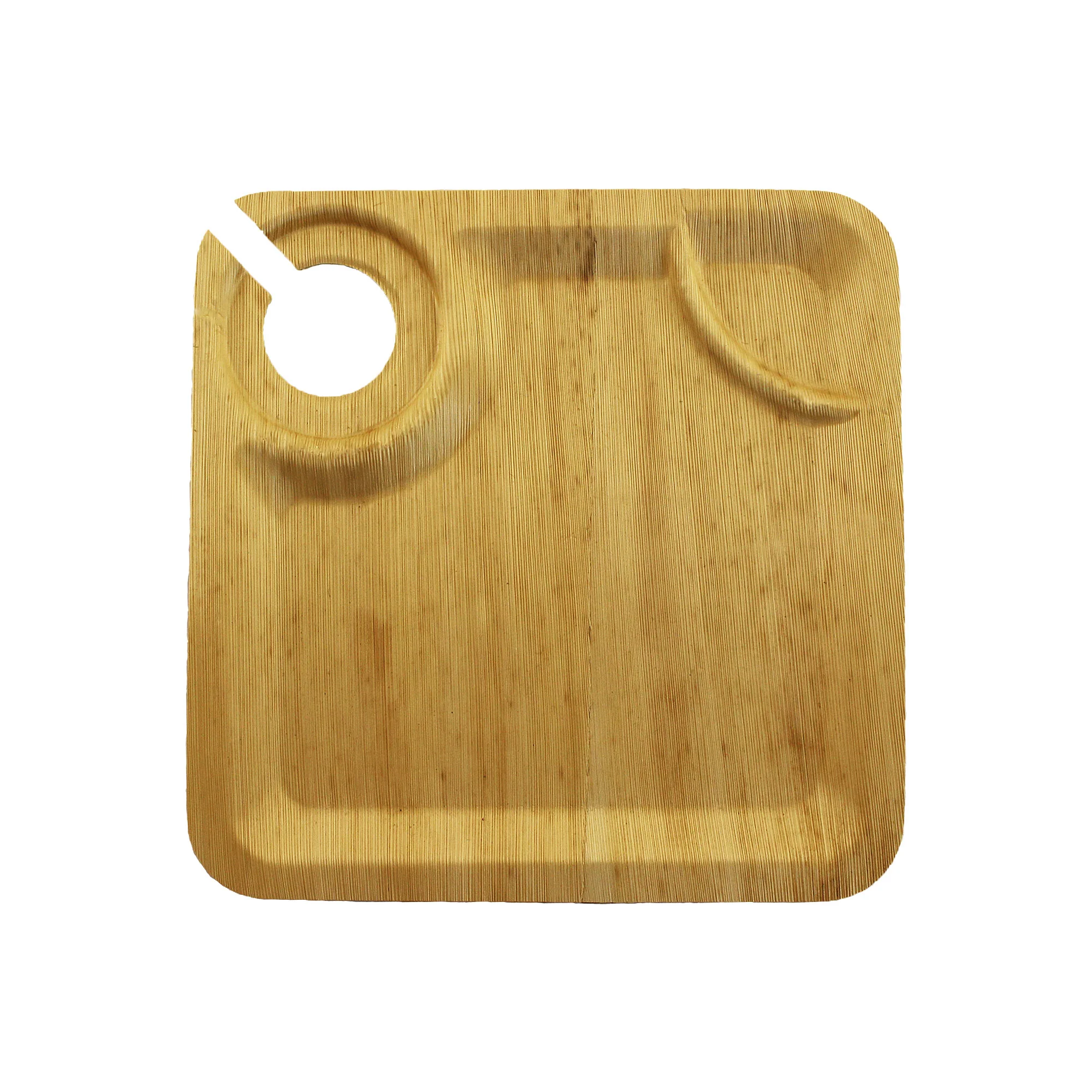 Disposable Square Bamboo Leaf Plates - Image 6