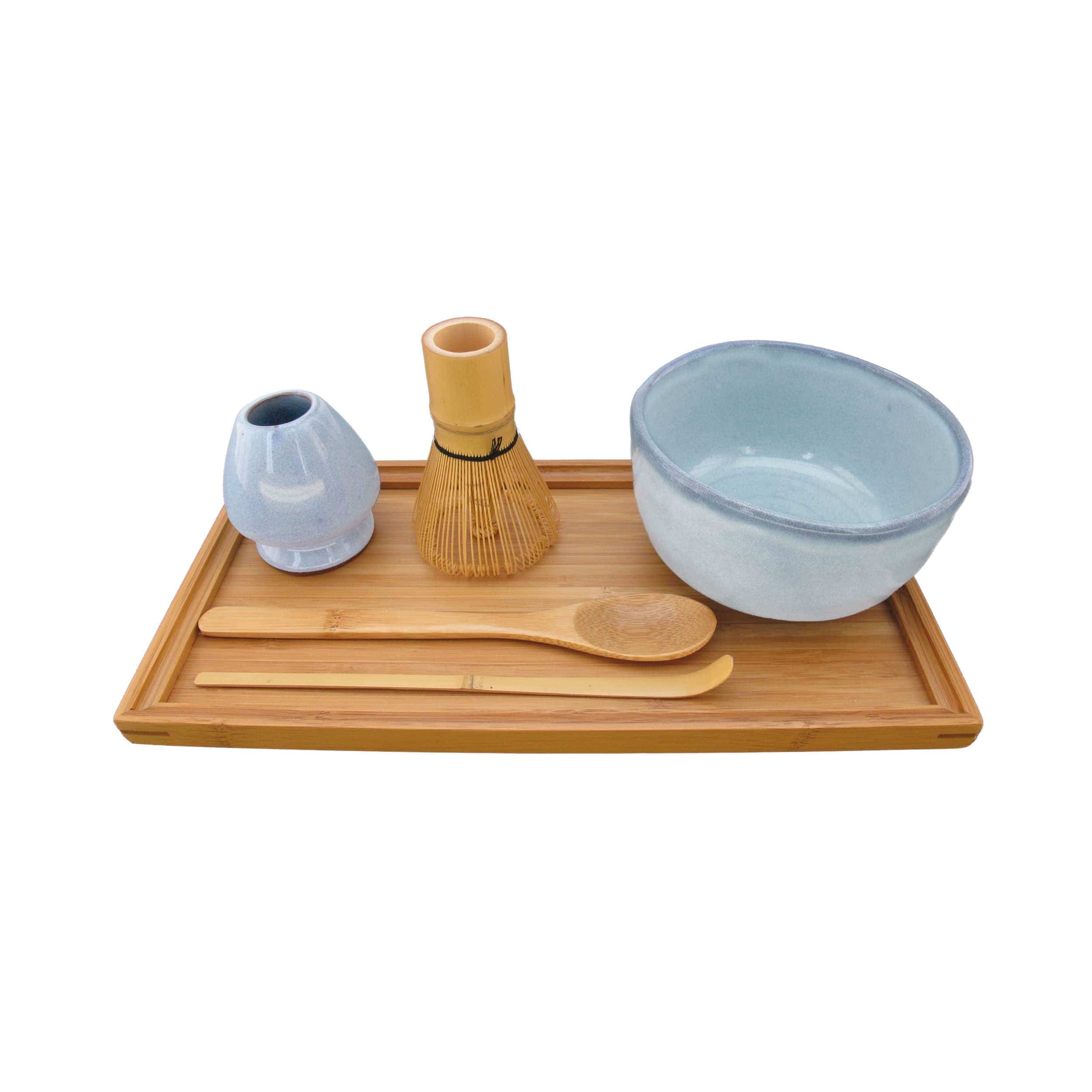 Matcha Bowl Set with Bowl, Rest, Tea Whisk, Chashaku, Tea Spoon & Tray - Image 4