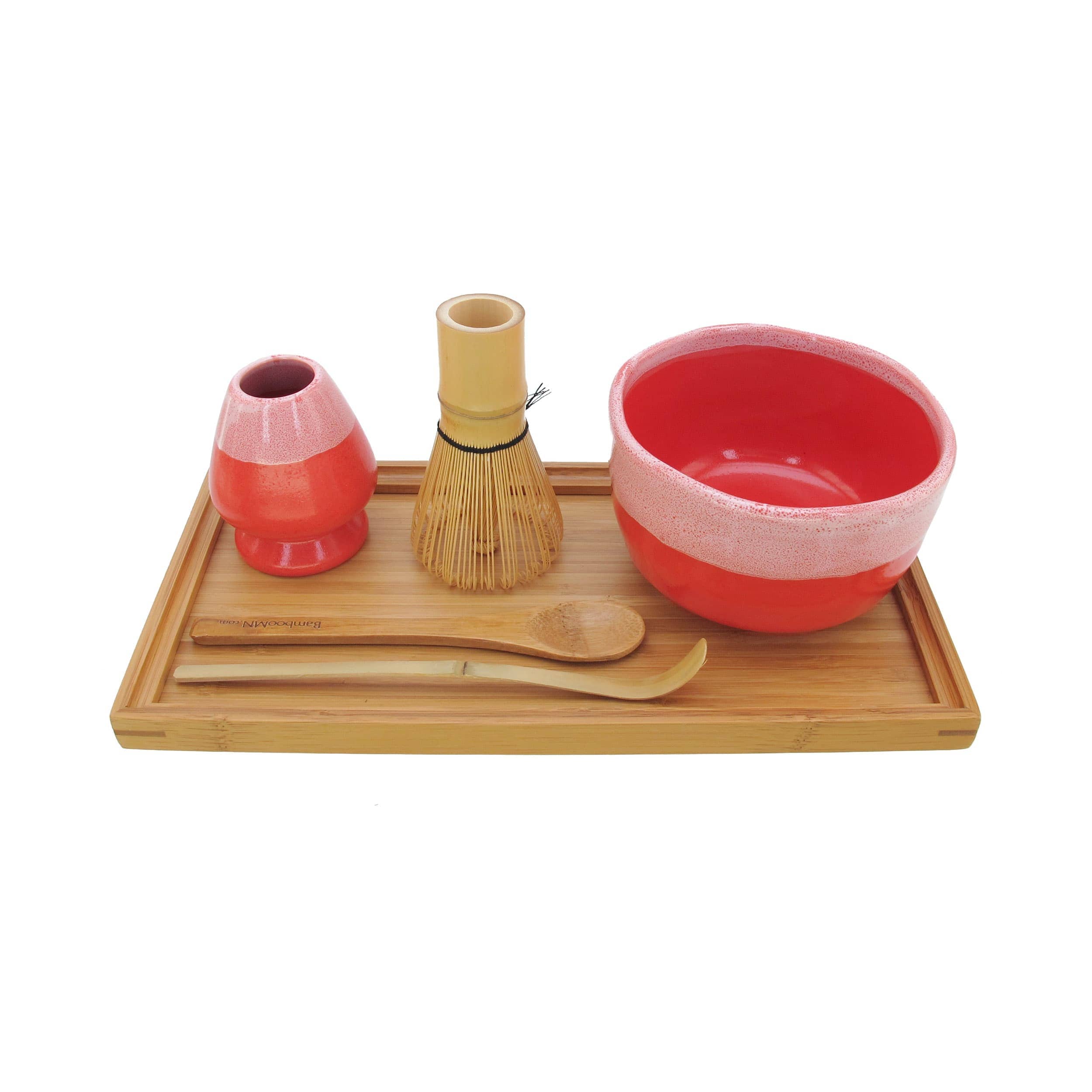 Matcha Bowl Set with Bowl, Rest, Tea Whisk, Chashaku, Tea Spoon & Tray - Image 5
