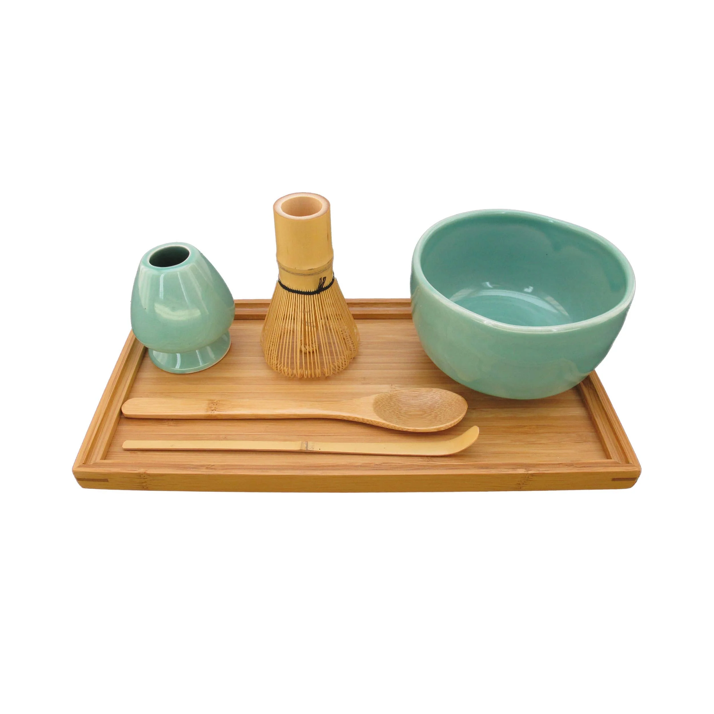 Matcha Bowl Set with Bowl, Rest, Tea Whisk, Chashaku, Tea Spoon & Tray - Image 6