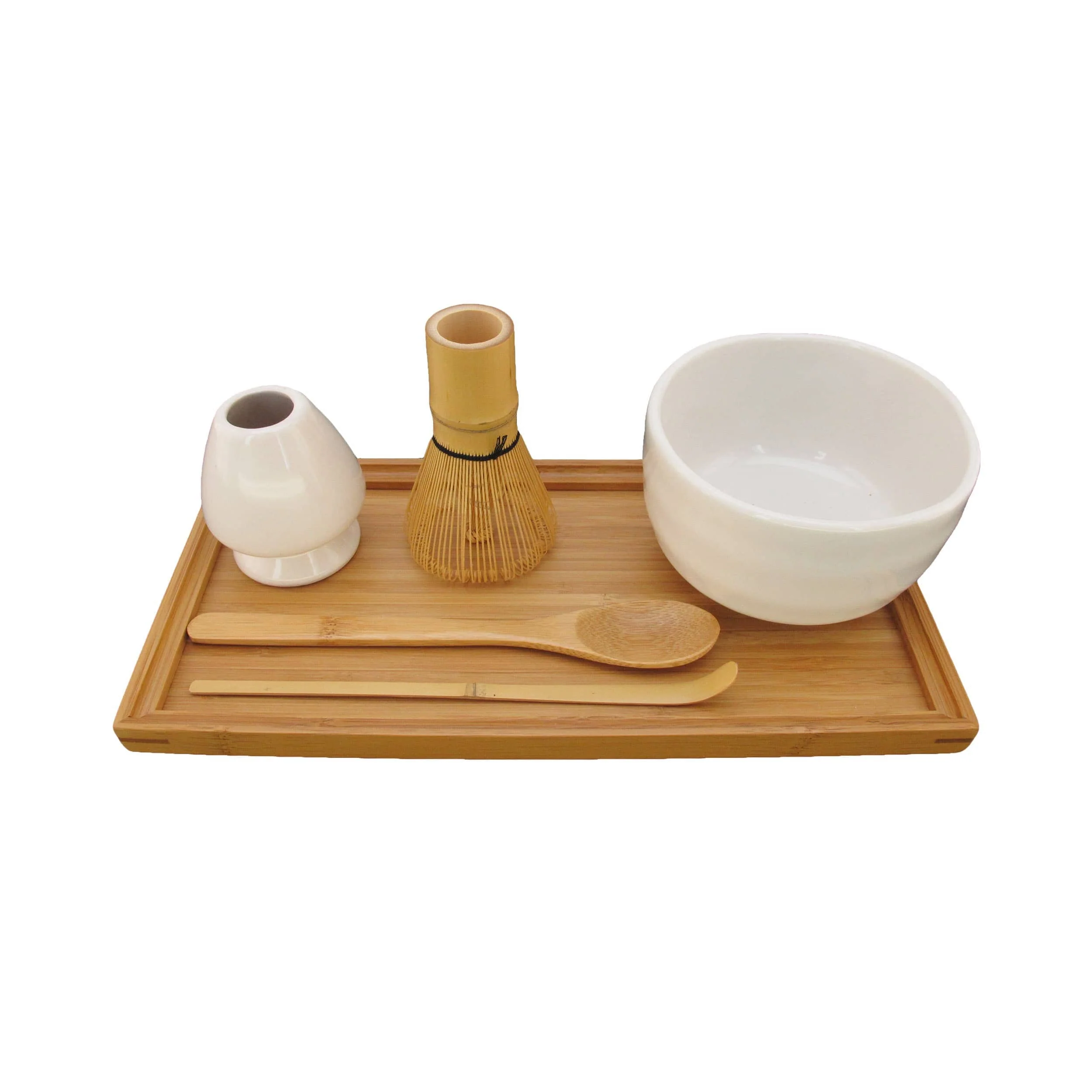 Matcha Bowl Set with Bowl, Rest, Tea Whisk, Chashaku, Tea Spoon & Tray - Image 9