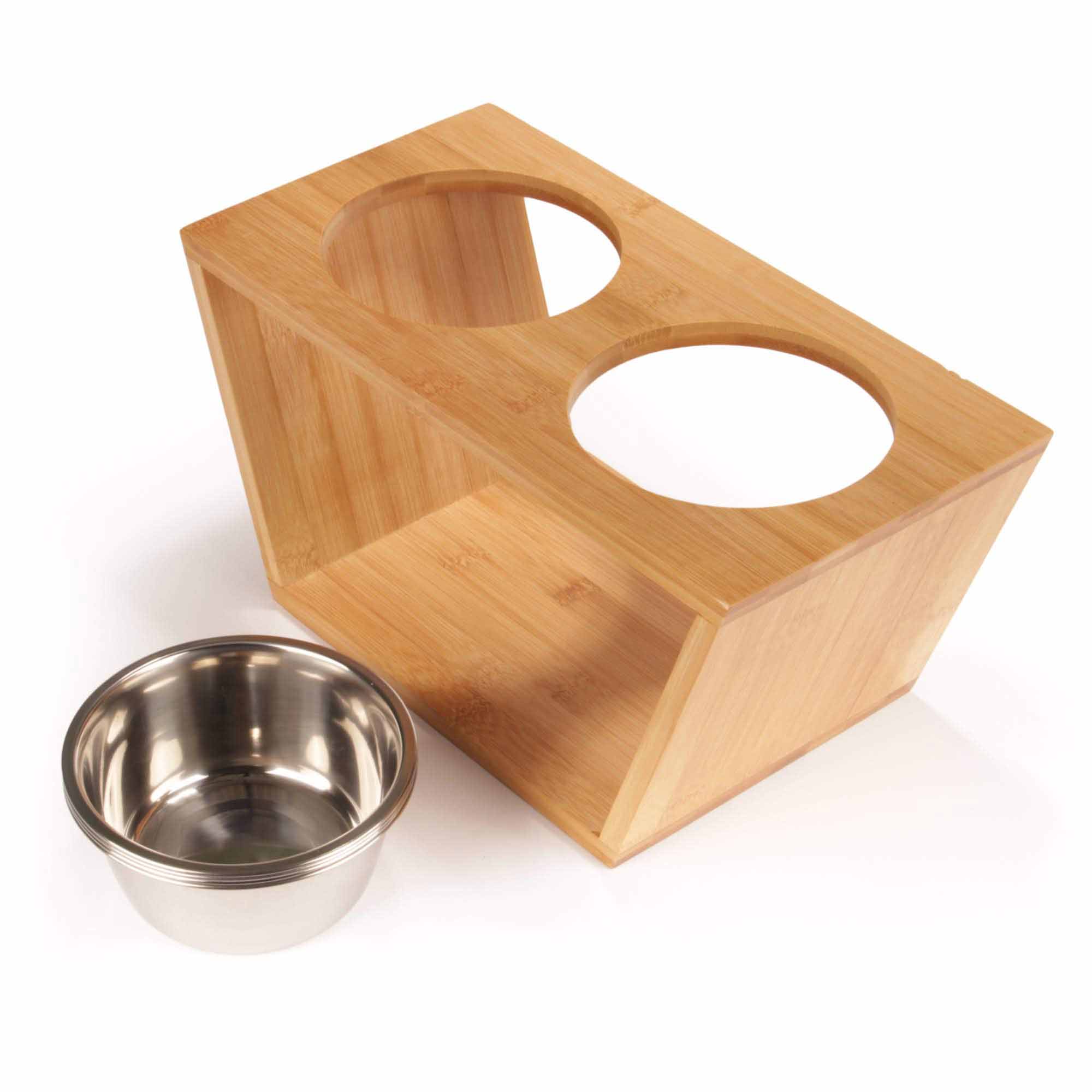 Bamboo Pet Feeder Stand - Image 11