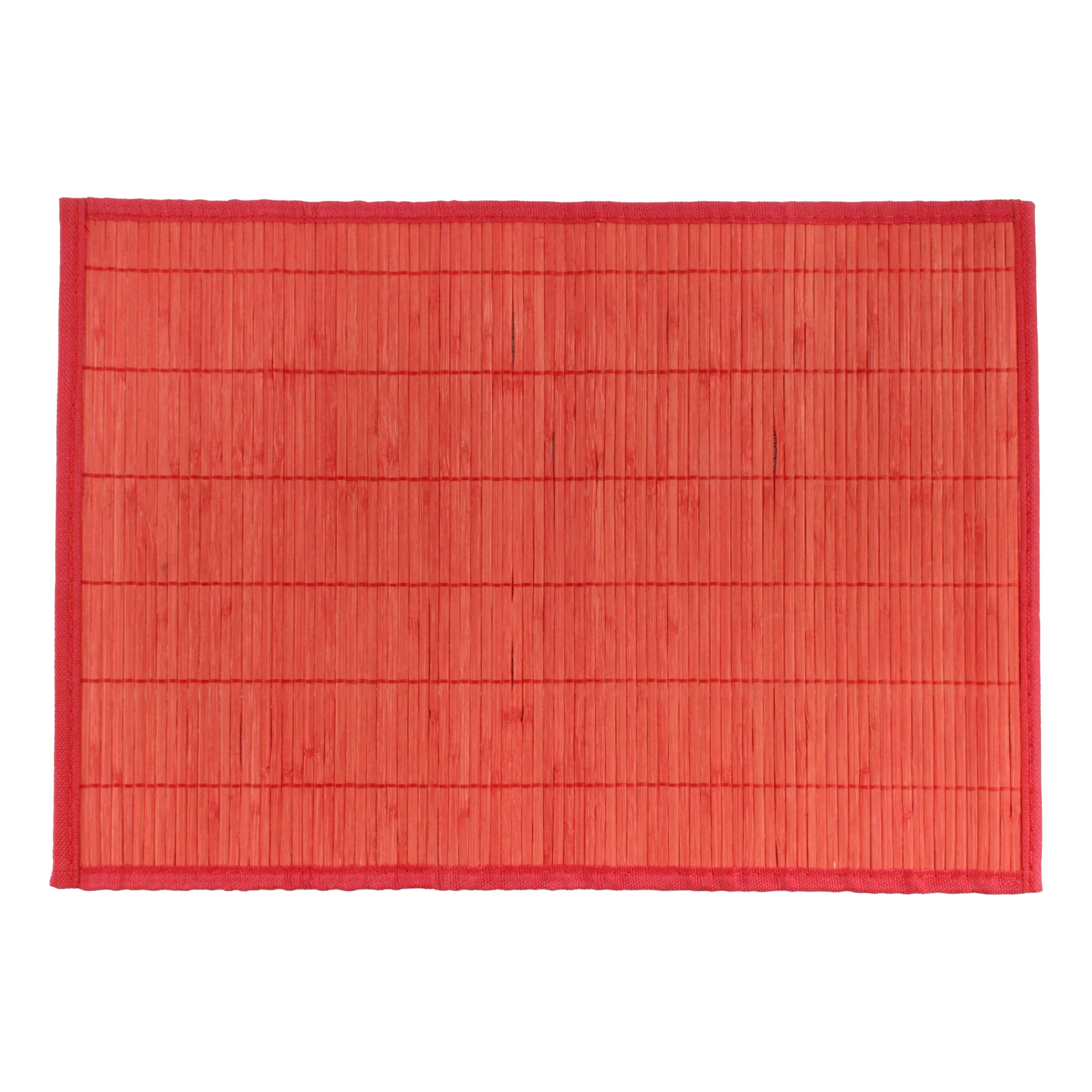 Bamboo Slat Placemats with Fabric Border - Image 10
