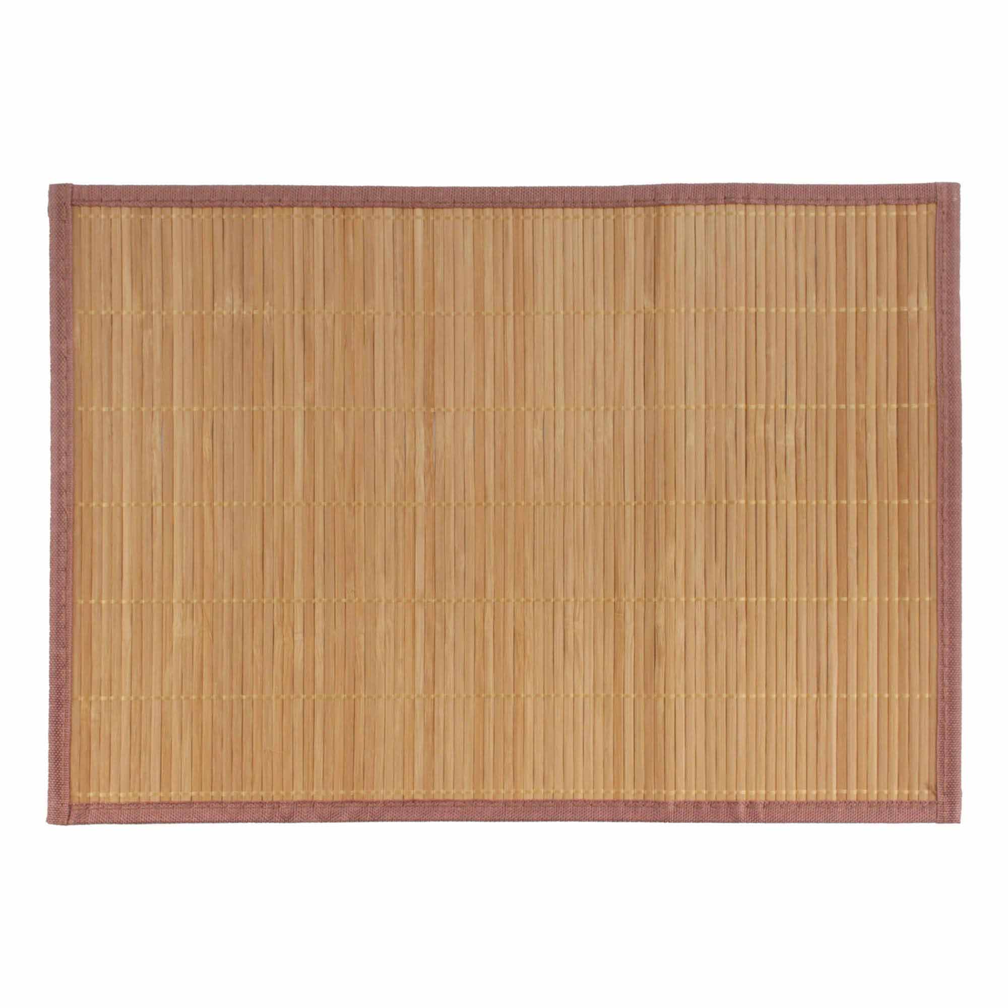 Bamboo Slat Placemats with Fabric Border - Image 7