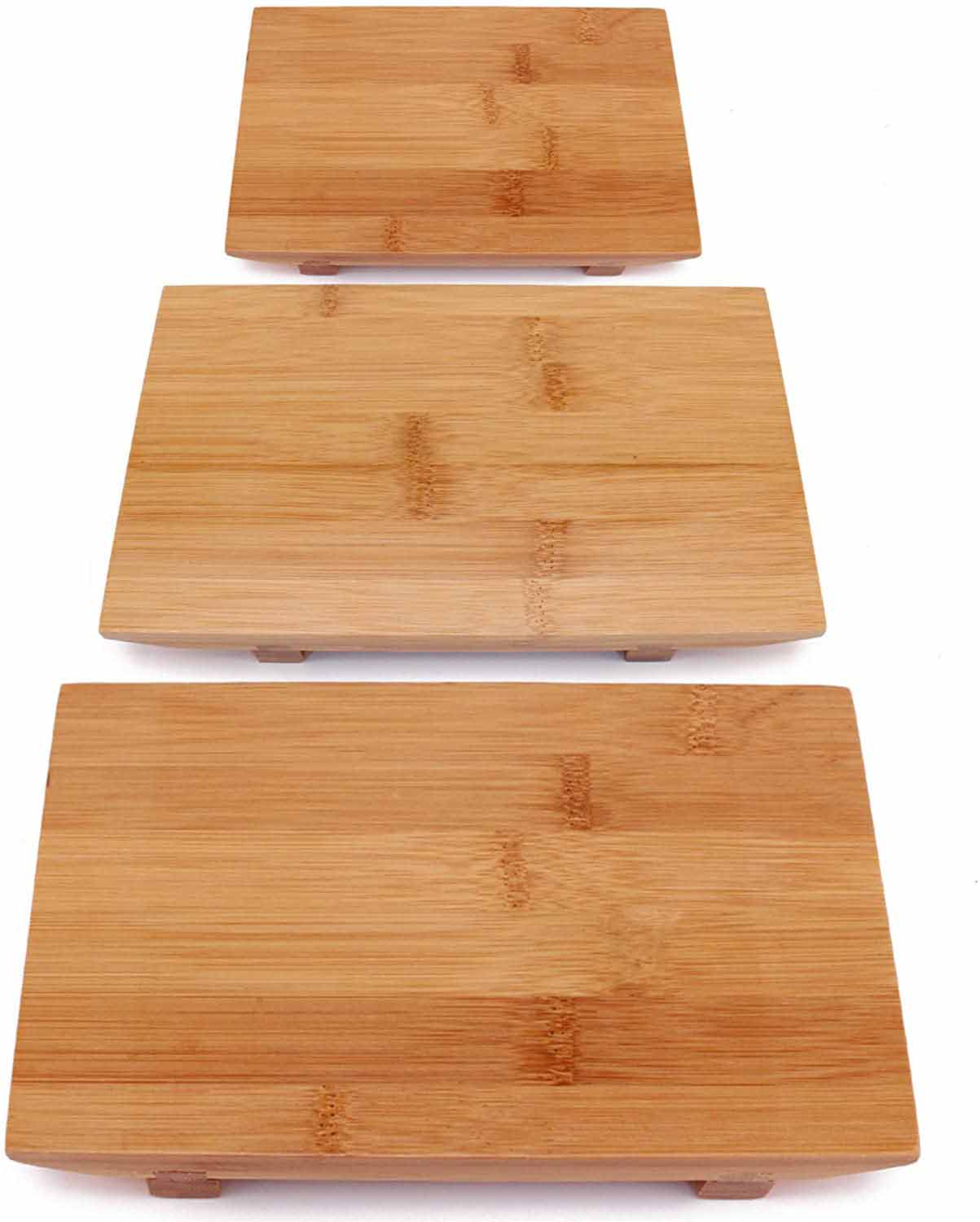 Bamboo Sushi Board Tray, Chopsticks and Compartment Sauce Dish, Varies Sizes and Style - Image 6