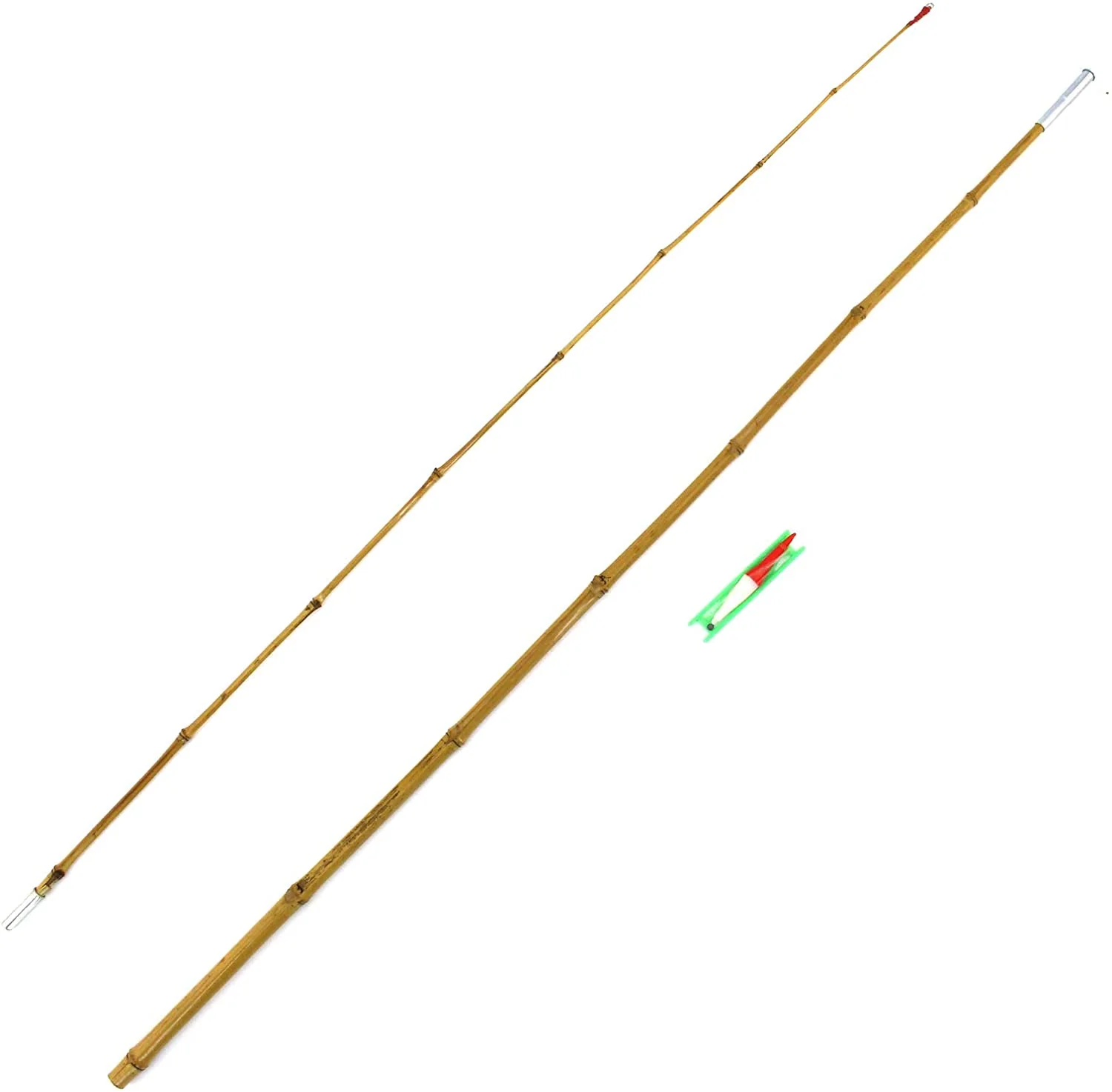 Bamboo Vintage Cane Fishing Pole with Bobber, Hook, Line and Sinker - Image 4