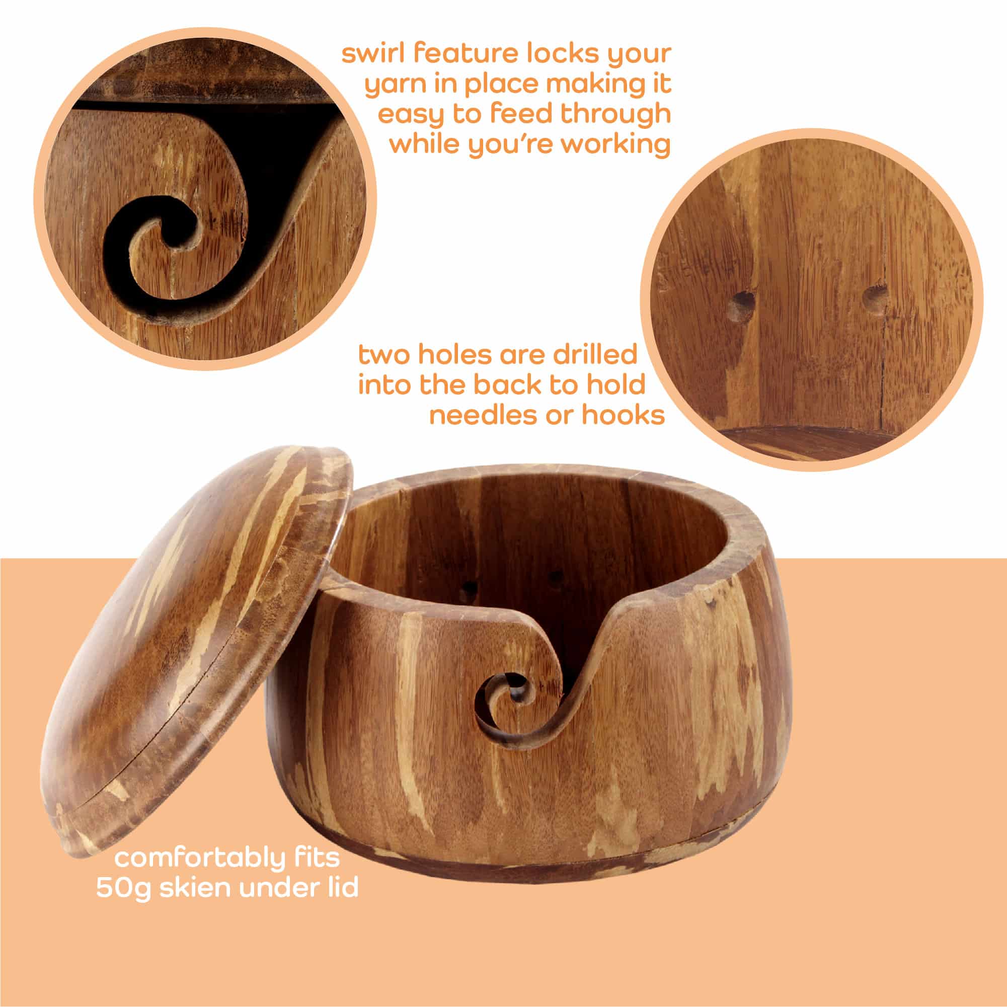Bamboo Yarn Bowl - Image 4